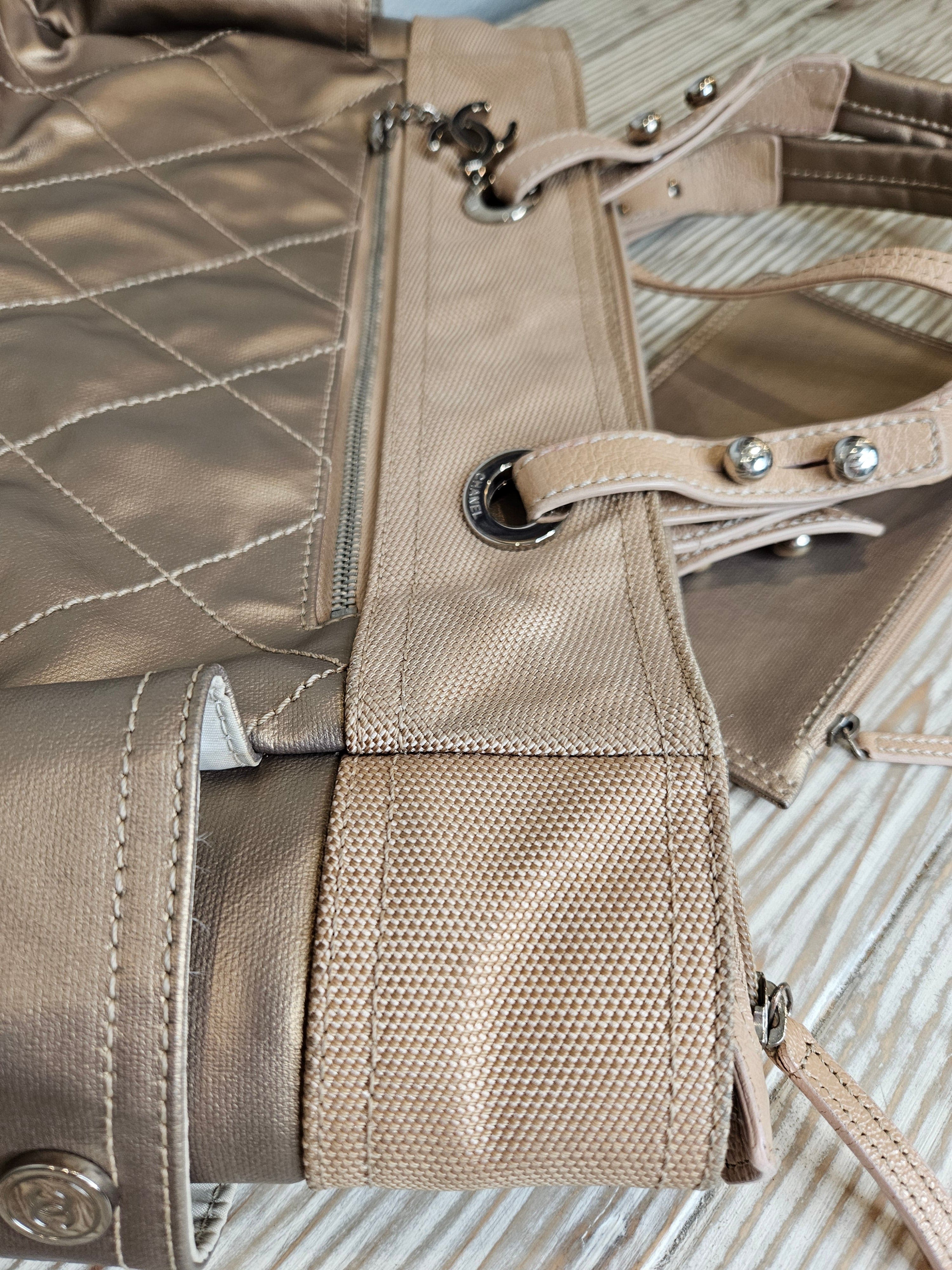 Chanel Paris-Biarritz Grand Tote – Metallic Quilted | Karl Lagerfeld Era | Pre-Owned