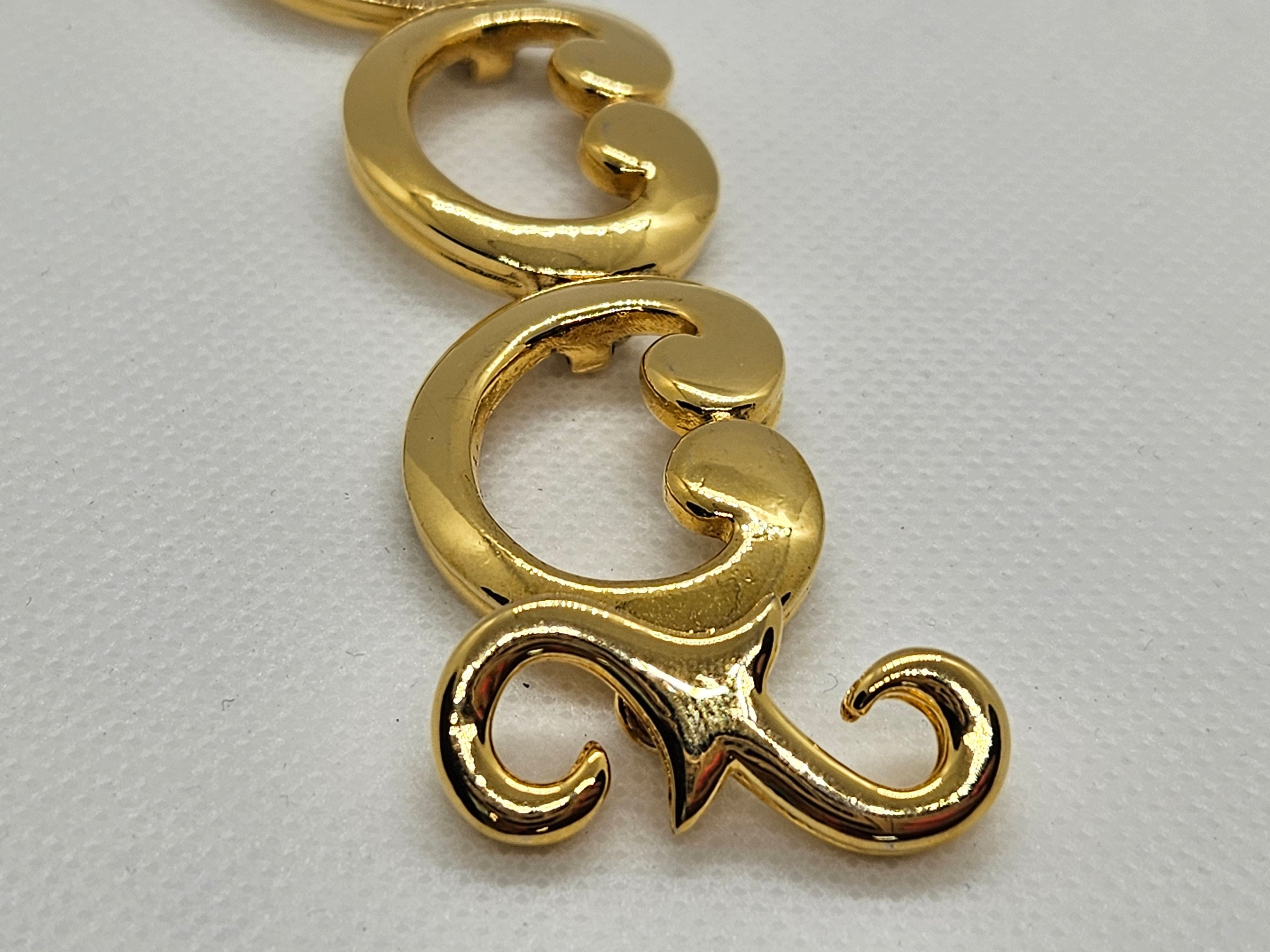 Gold decorative element on a white background