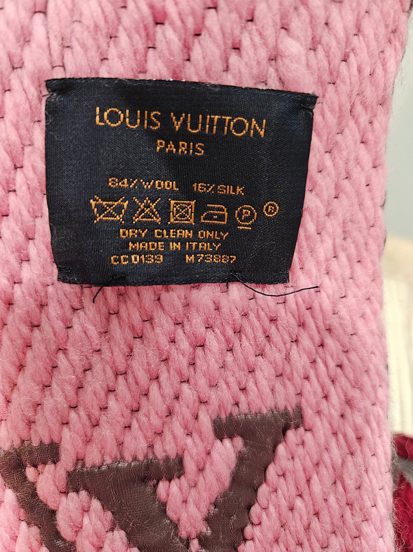 Pre-Loved Louis Vuitton Duo Logomania Wool and Silk Scarf