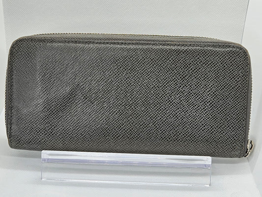 Pre-Loved Louis Vuitton Zippy Vertical Taiga Long Wallet Ardoise