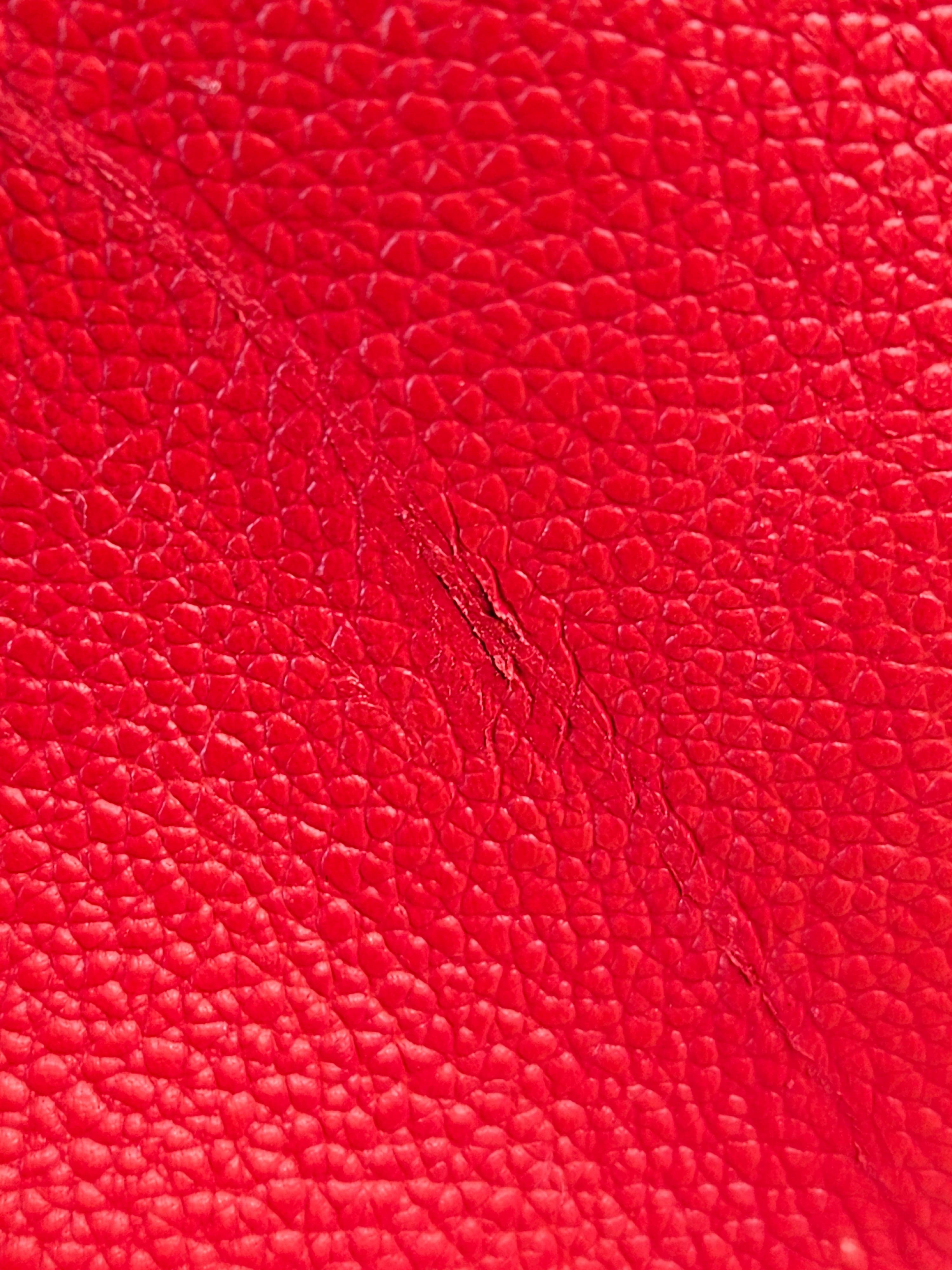 MCM Studded Boston Bag – Red Leather Maxi Monogram | Pre-Owned