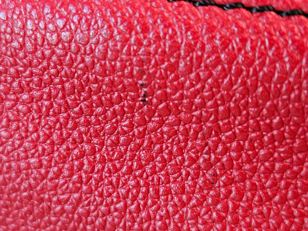 MCM Studded Boston Bag – Red Leather Maxi Monogram | Pre-Owned