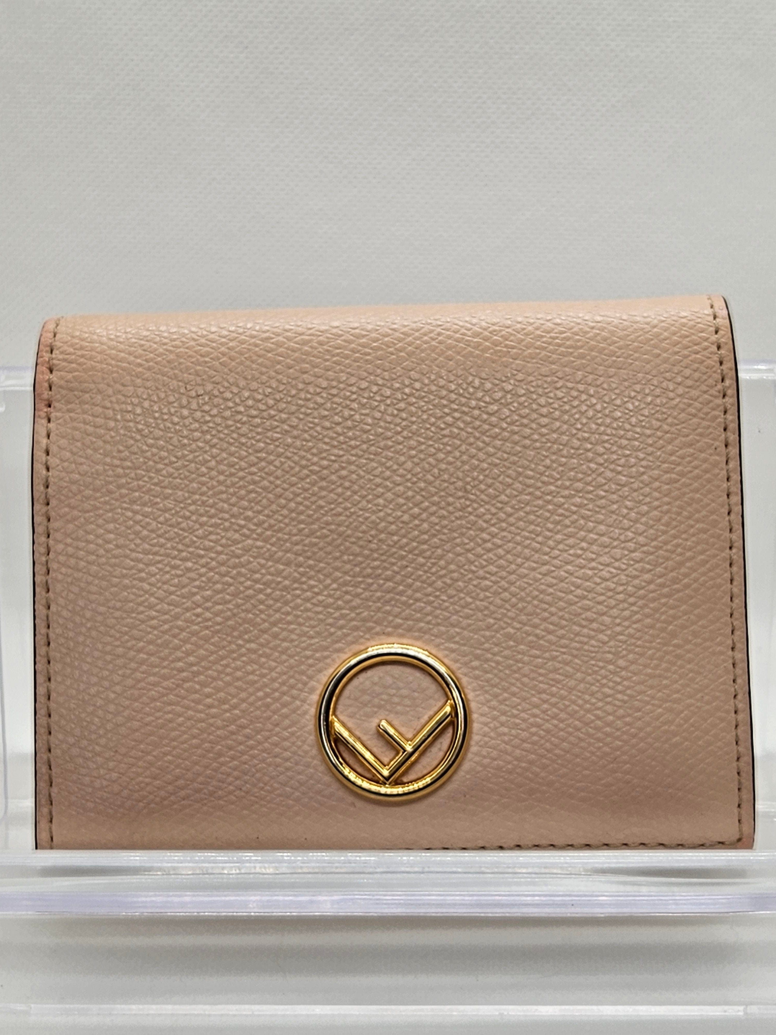 Fendi BiFold Wallet Poudre Pink Leather -Pre-Owned