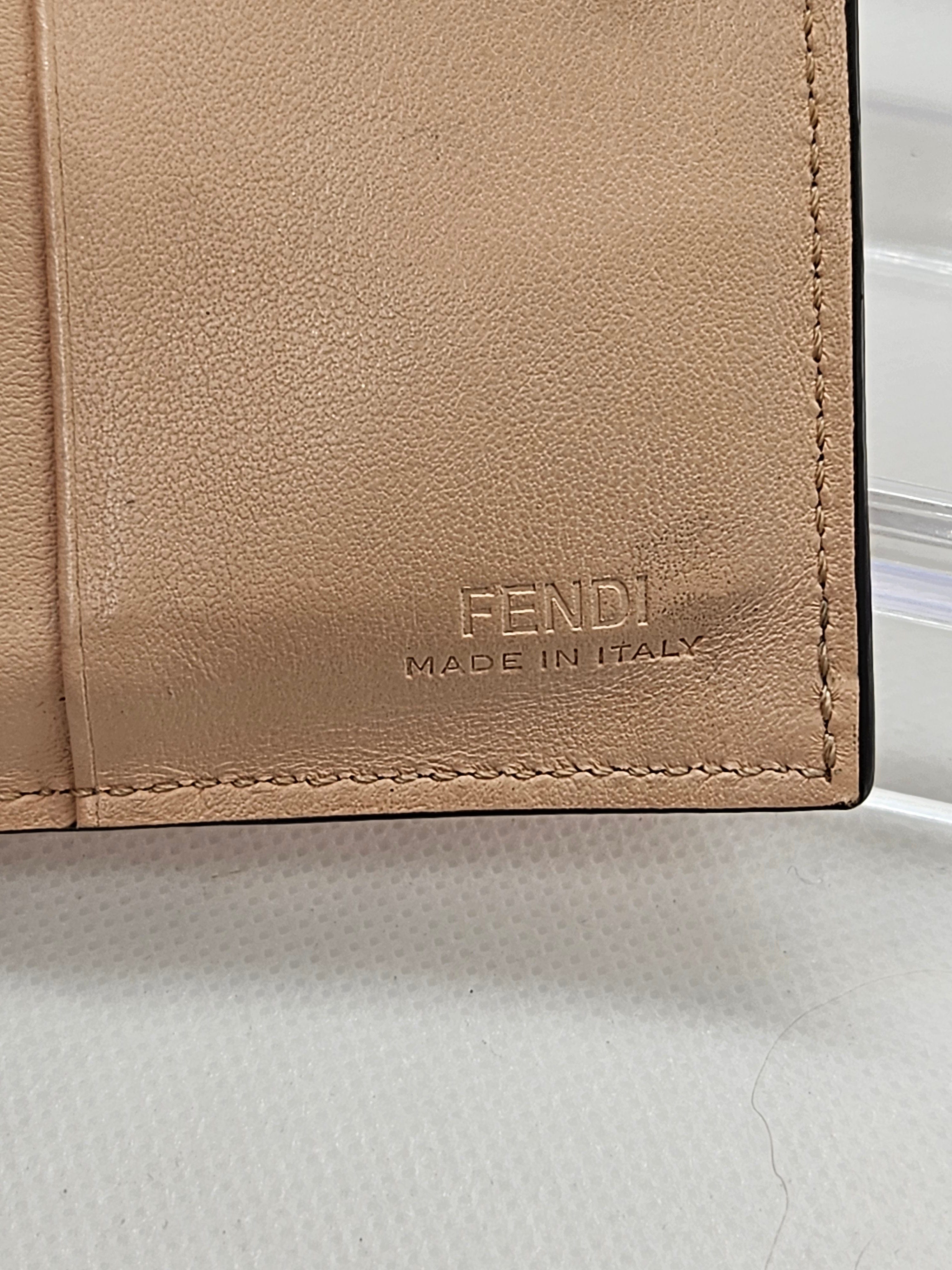 Fendi Bi-Fold Wallet – Light Pink Calf Leather | Gold Hardware | Pre-Owned