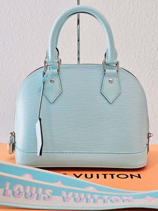 Pre-Loved Louis Vuitton Epi Leather Alma BB Limited Ed. Lagoon Blue