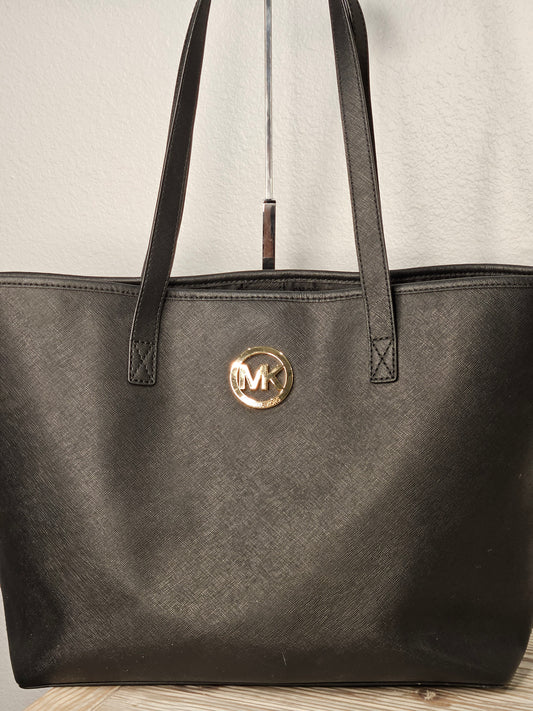 Pre-Loved "Michael" Michael Kors Large Leather Tote Black"Sold Out"