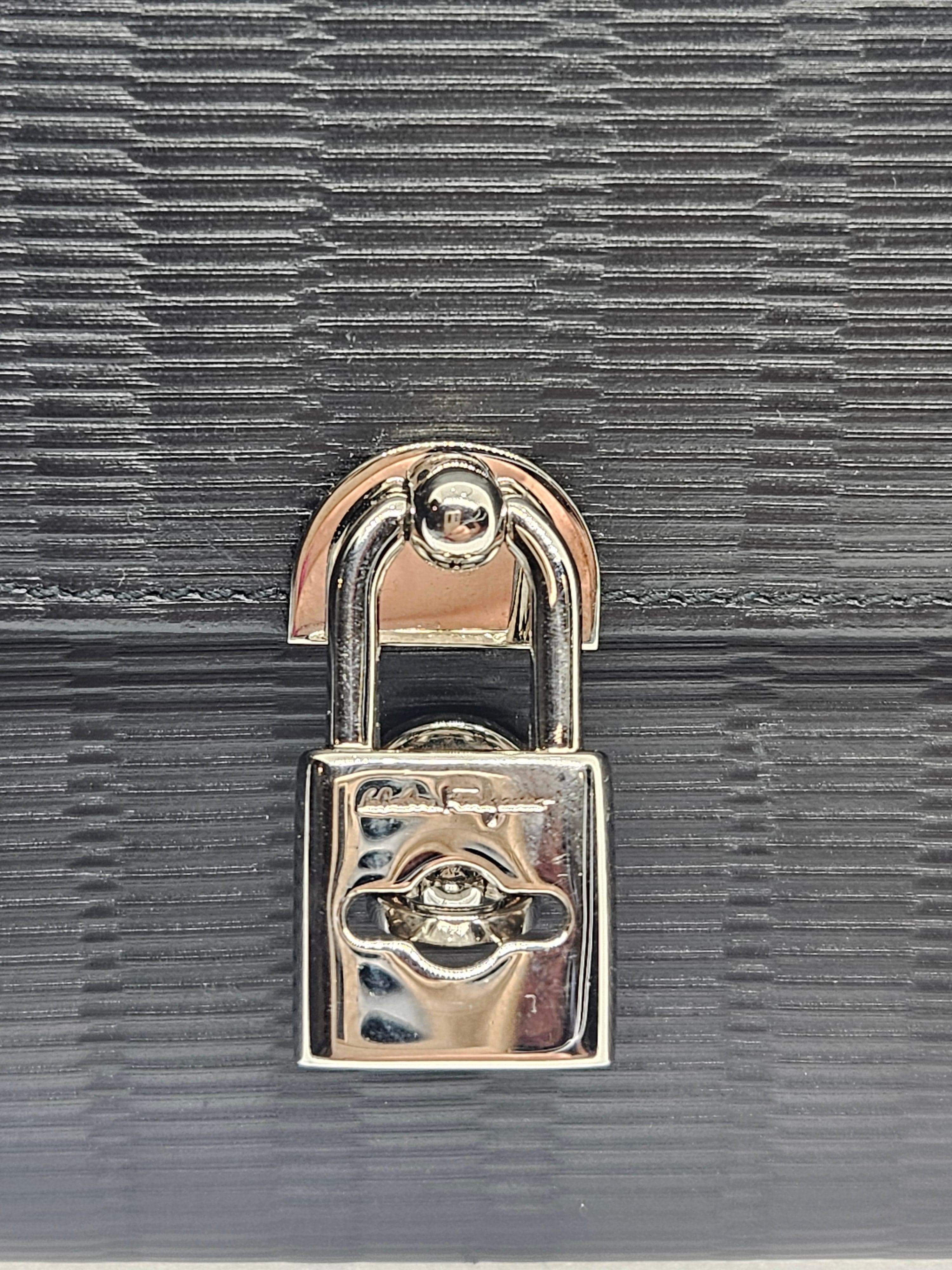 Salvatore Ferragamo Gancini Leather Wallet Wristlet – Embossed Padlock | Pre-Owned