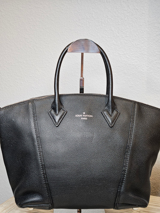 Pre-Loved Louis Vuitton Cuir Taurillon Soft Leather Lockit PM Black