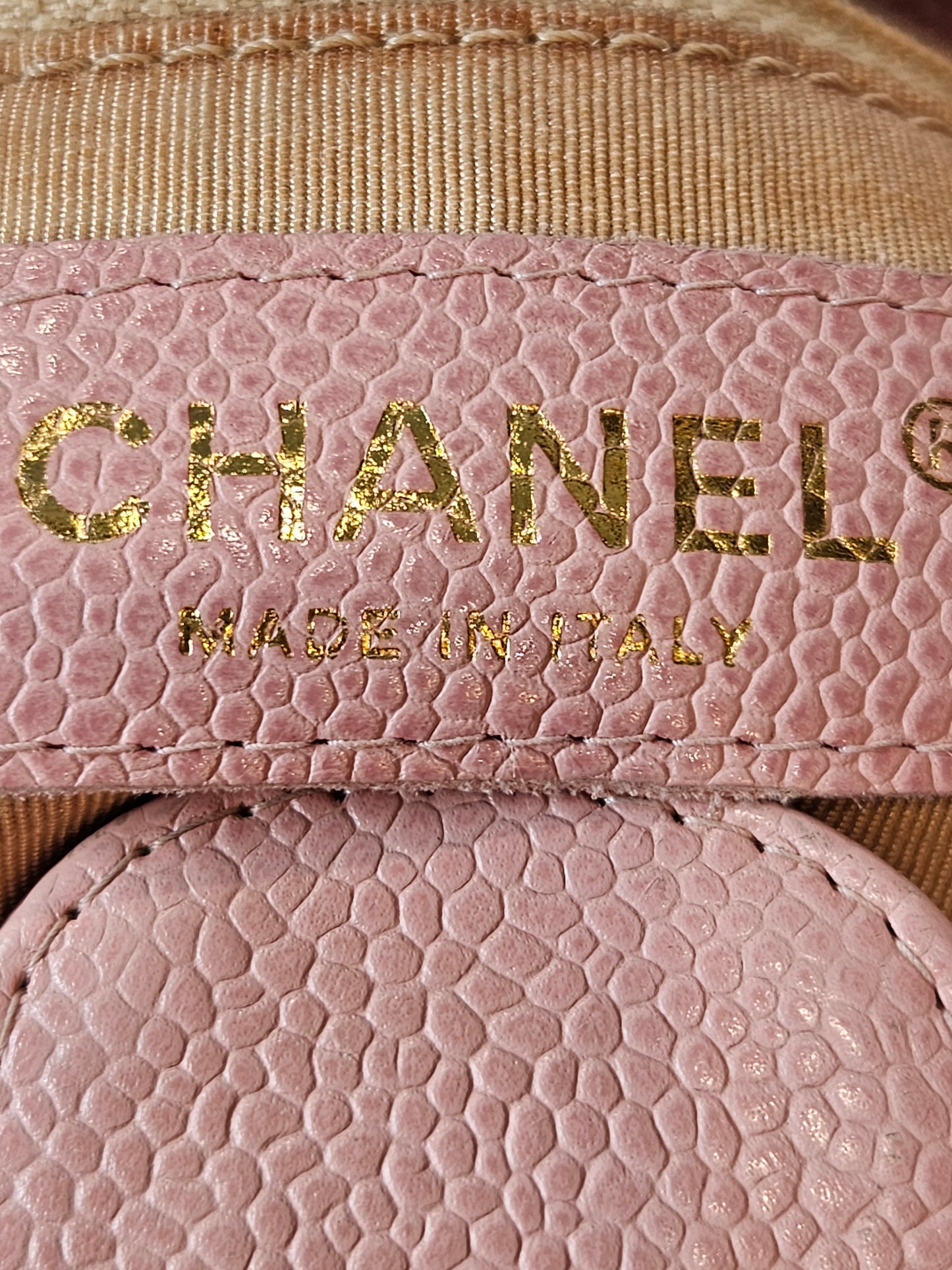 Pre-Loved Chanel Petite Calfskin Leather Shopping Tote Pink