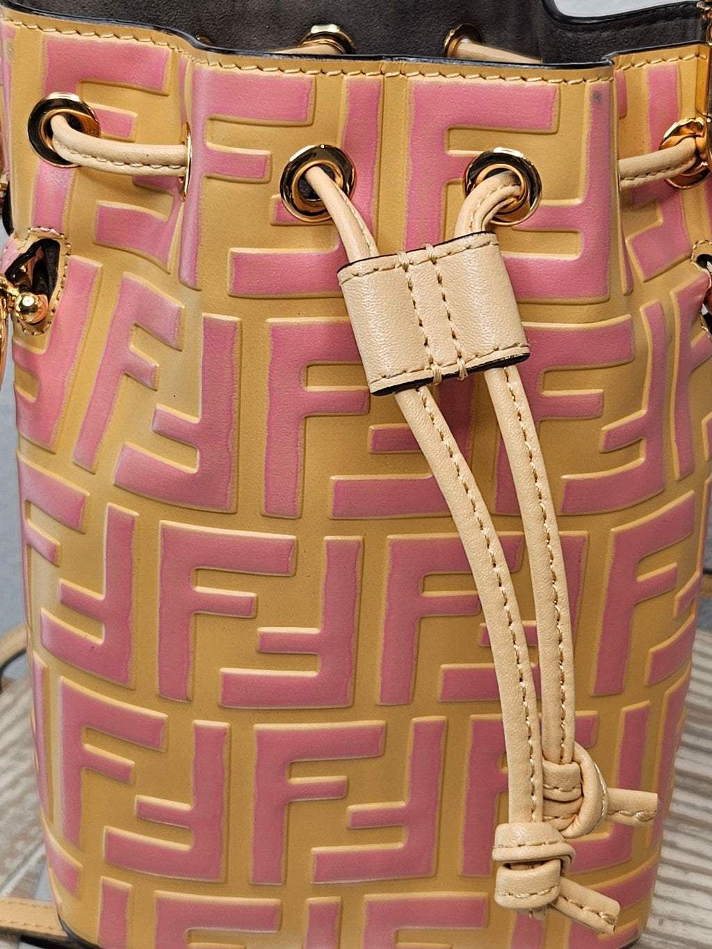 Fendi Vitello Liberty Mini Mon Tresor Bucket Bag -Pre-Owned