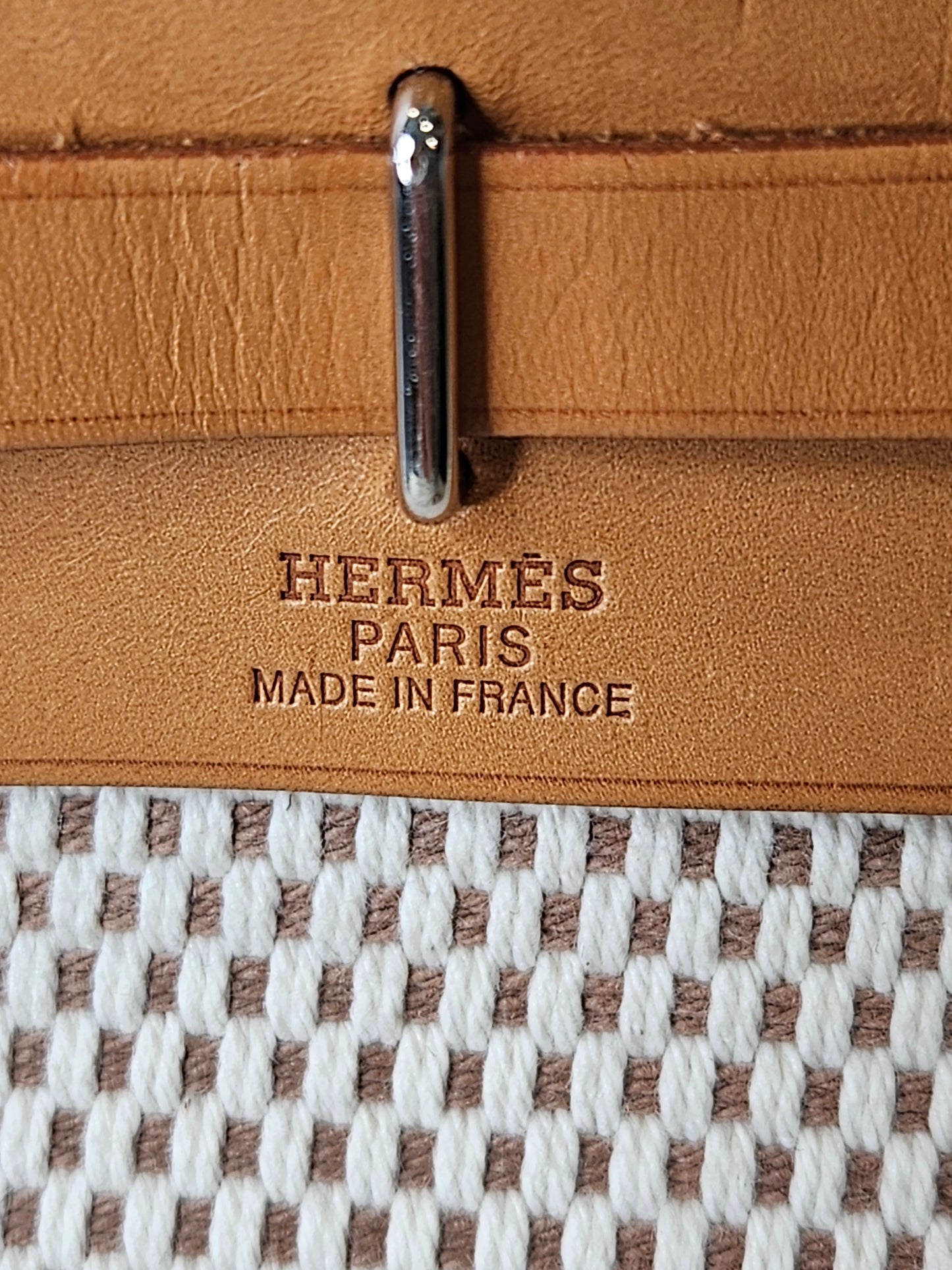 Pre-Loved Hermes Tiole Vache Herbag TPM Natural & Black