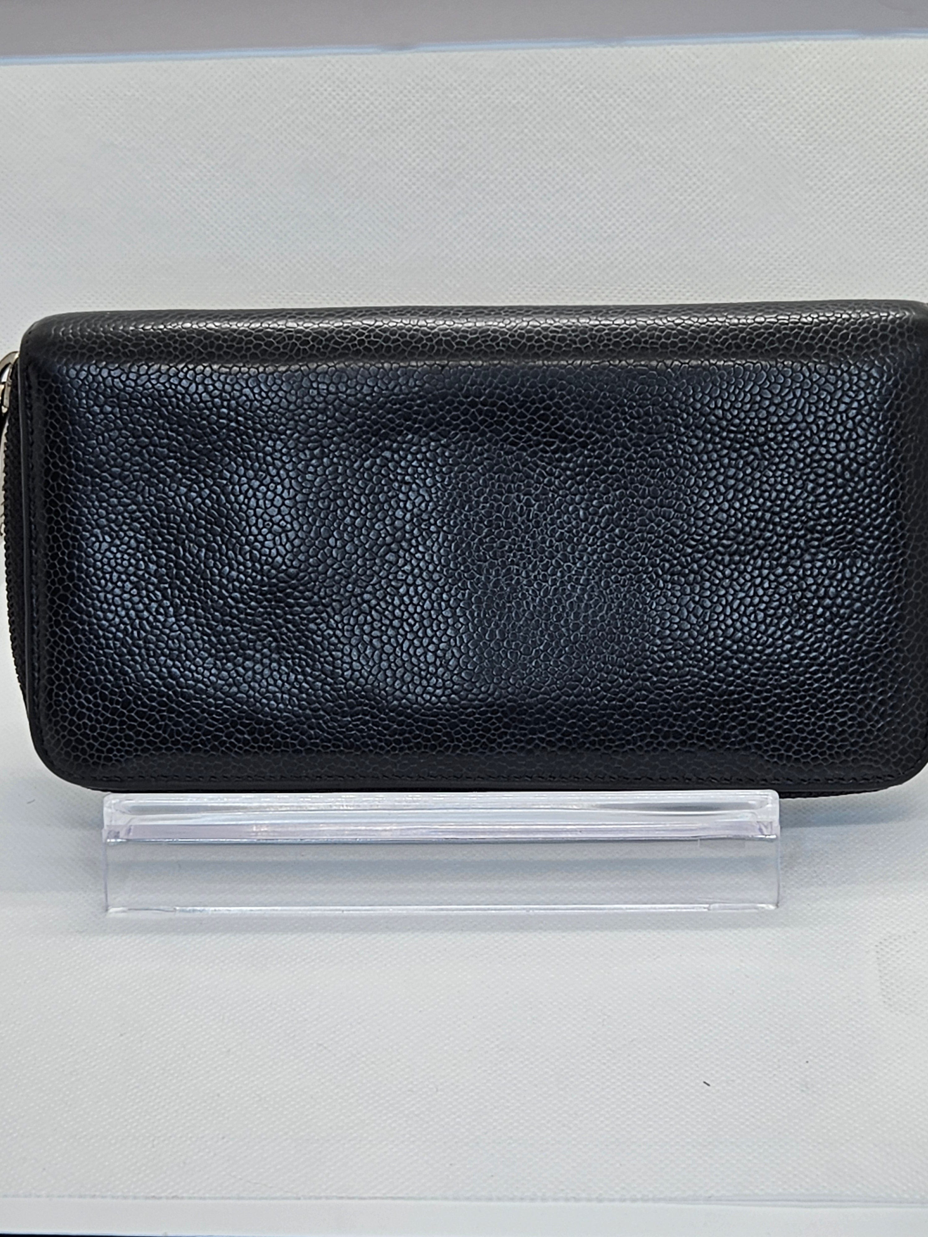 Chanel Timeless Caviar Leather Full Zipper Wallet -Pre-Owned