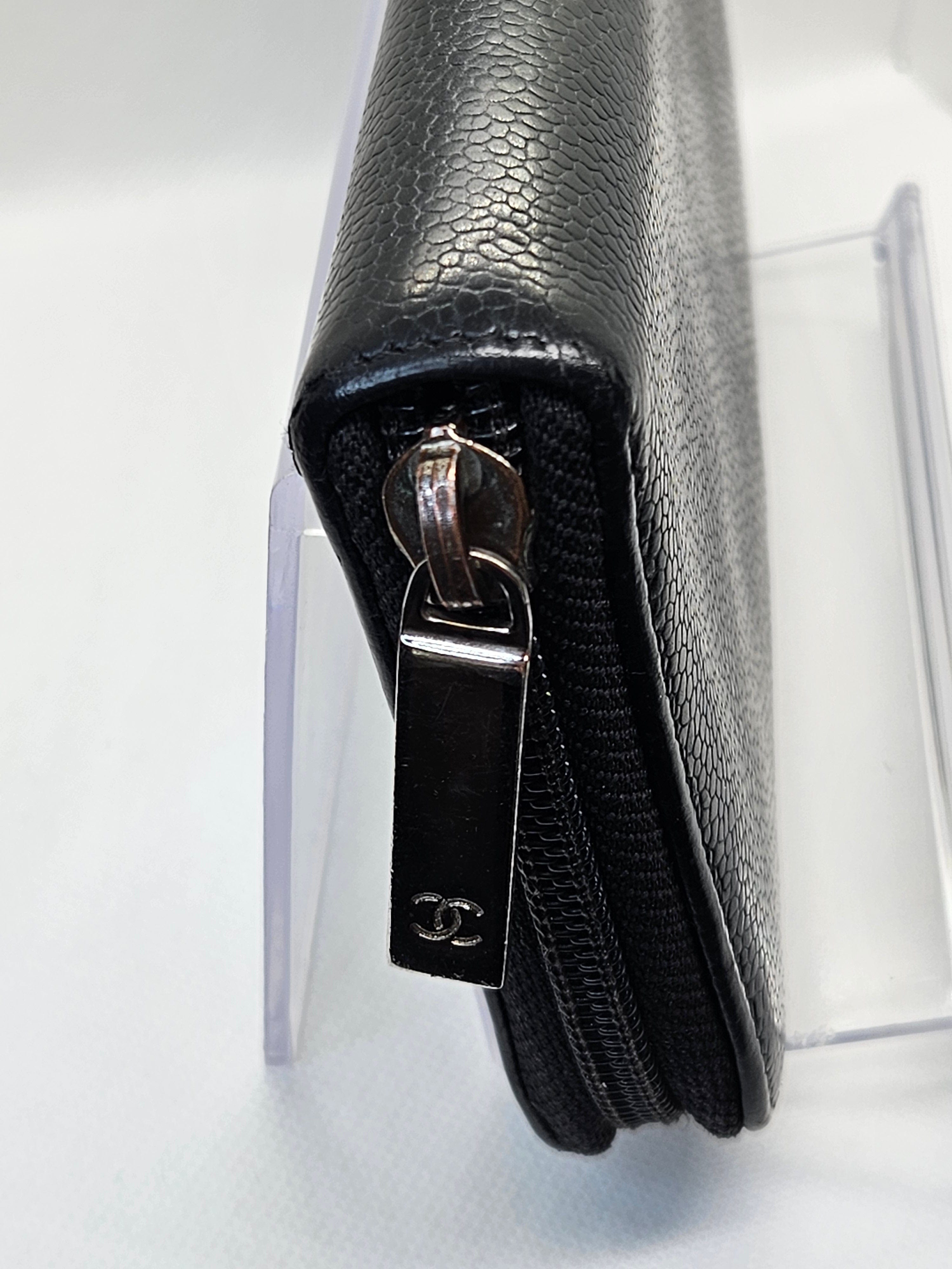 Chanel Timeless Caviar Leather Full Zipper Wallet -Pre-Owned