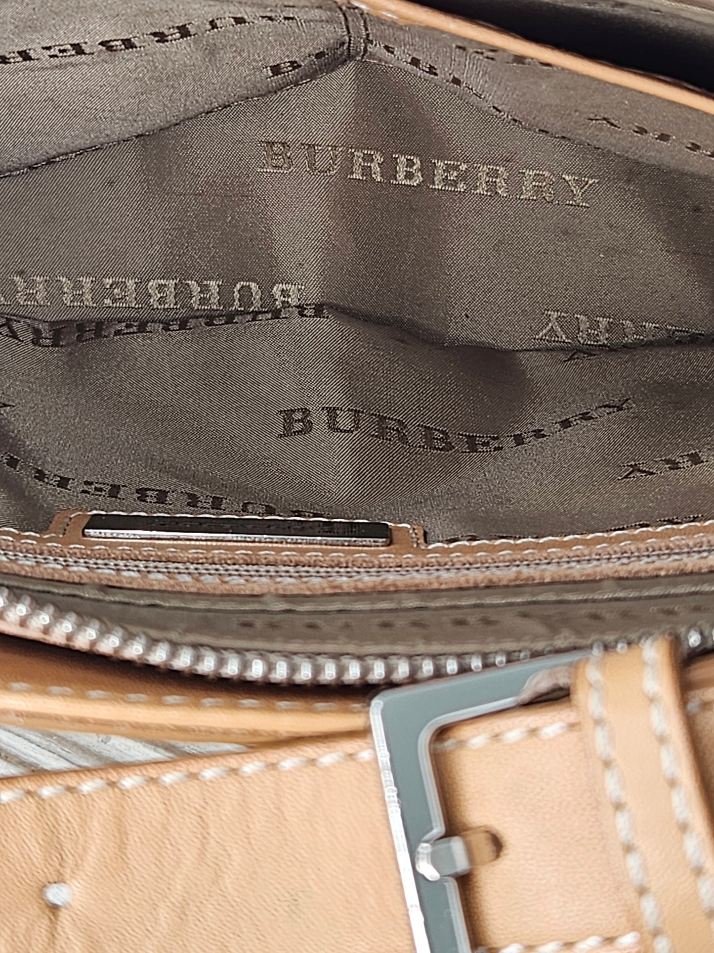 Pre-Loved Burberry Logo Check One Shoulder Bag