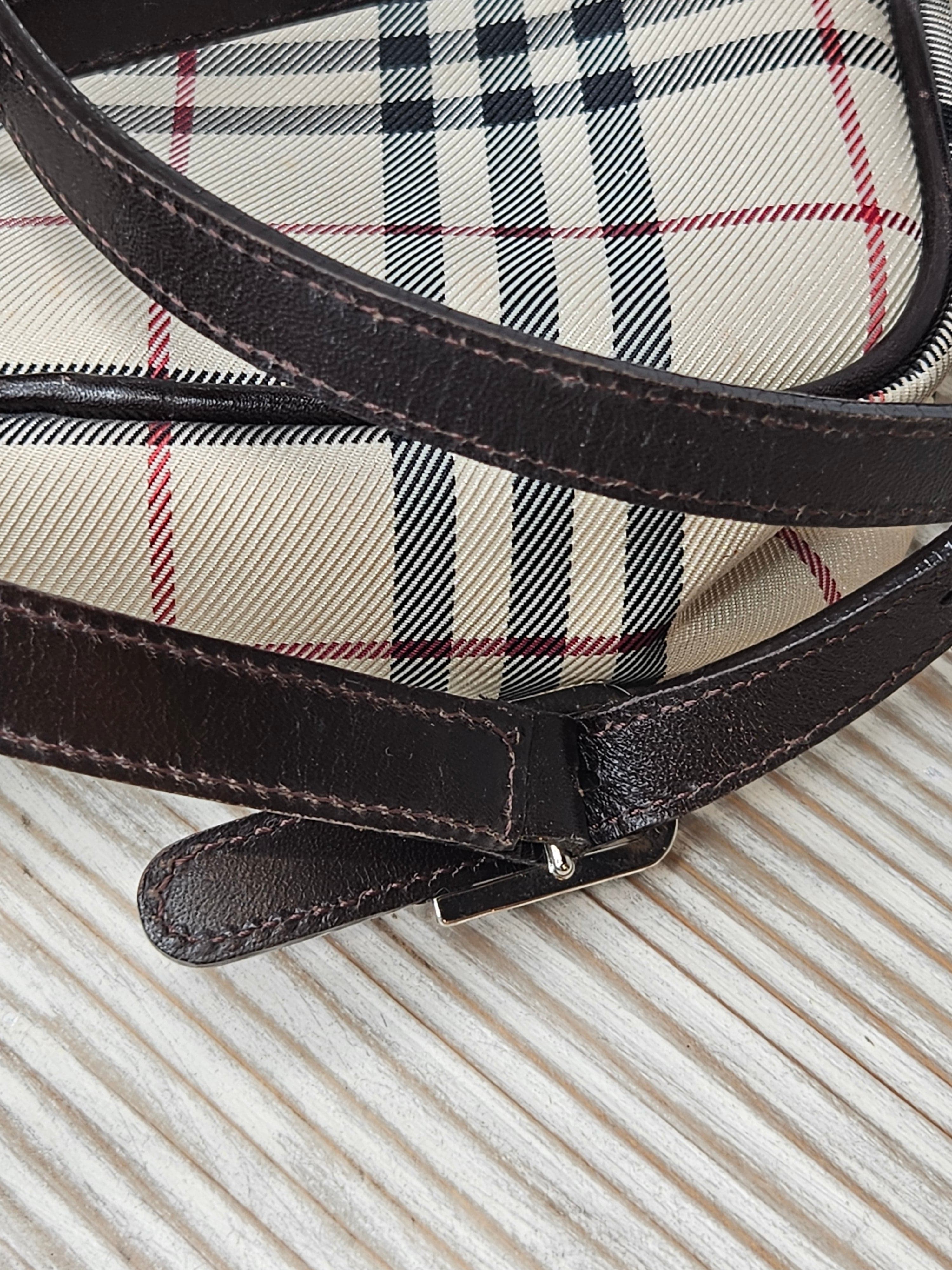 Burberry Nova Check Vertical Crossbody Camera Bag – Beige | Pre-Owned