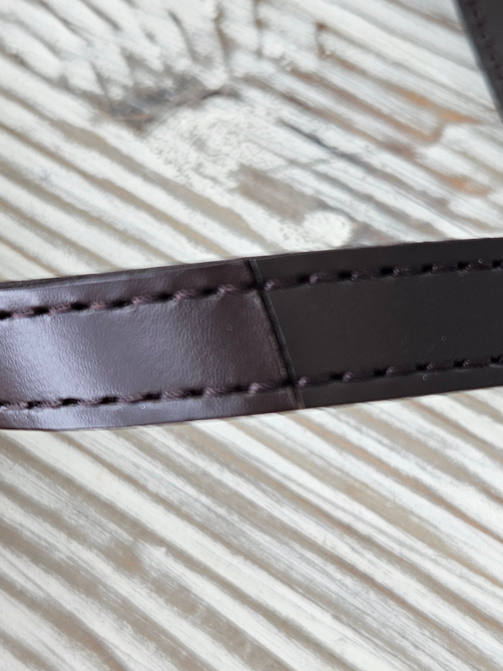 strap cut Louis Vuitton Brown coated canvas Damier Ebene Papillon 30