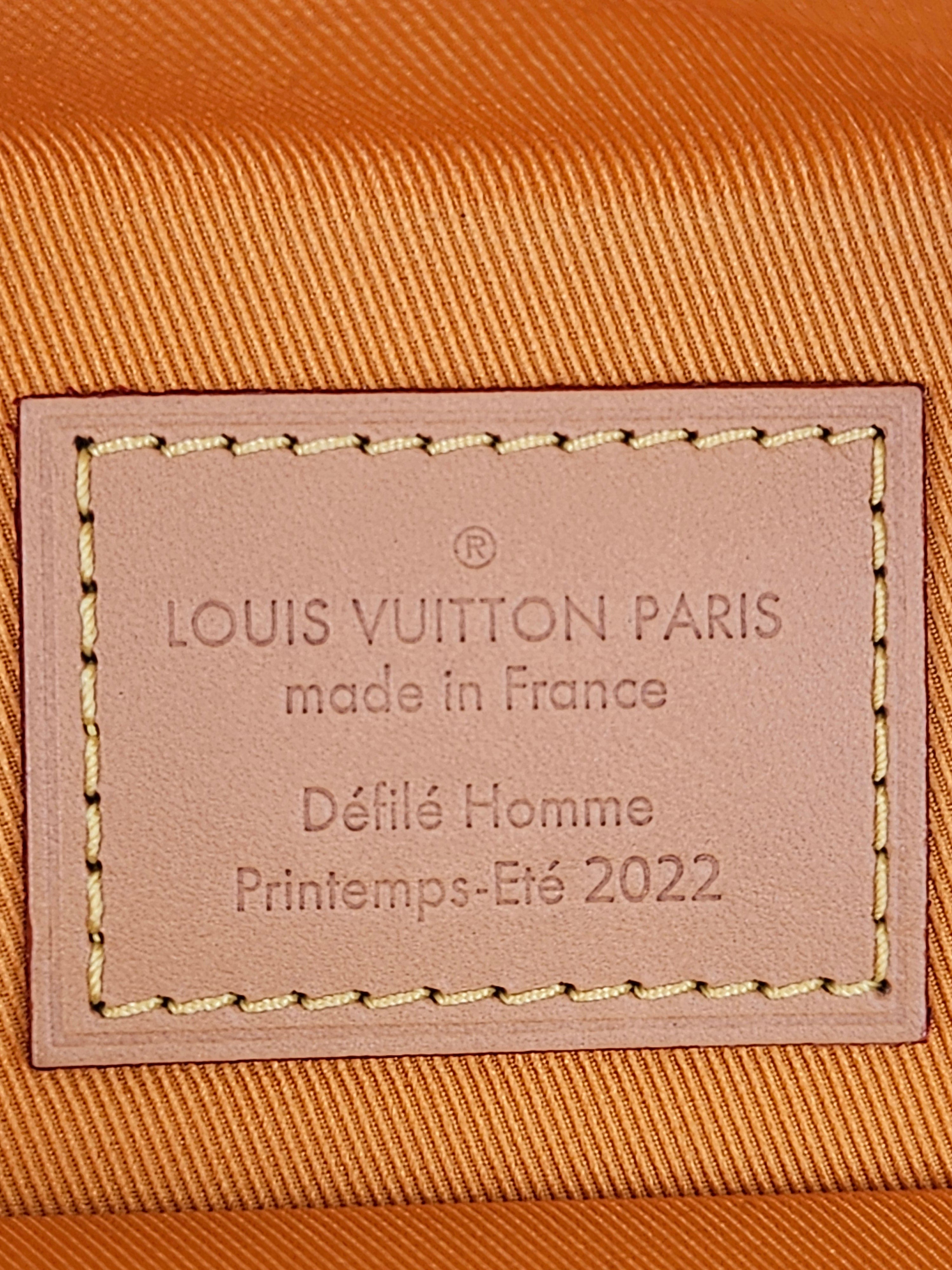 stamp Louis Vuitton #7 Leather Vertical Box Trunk Saffron