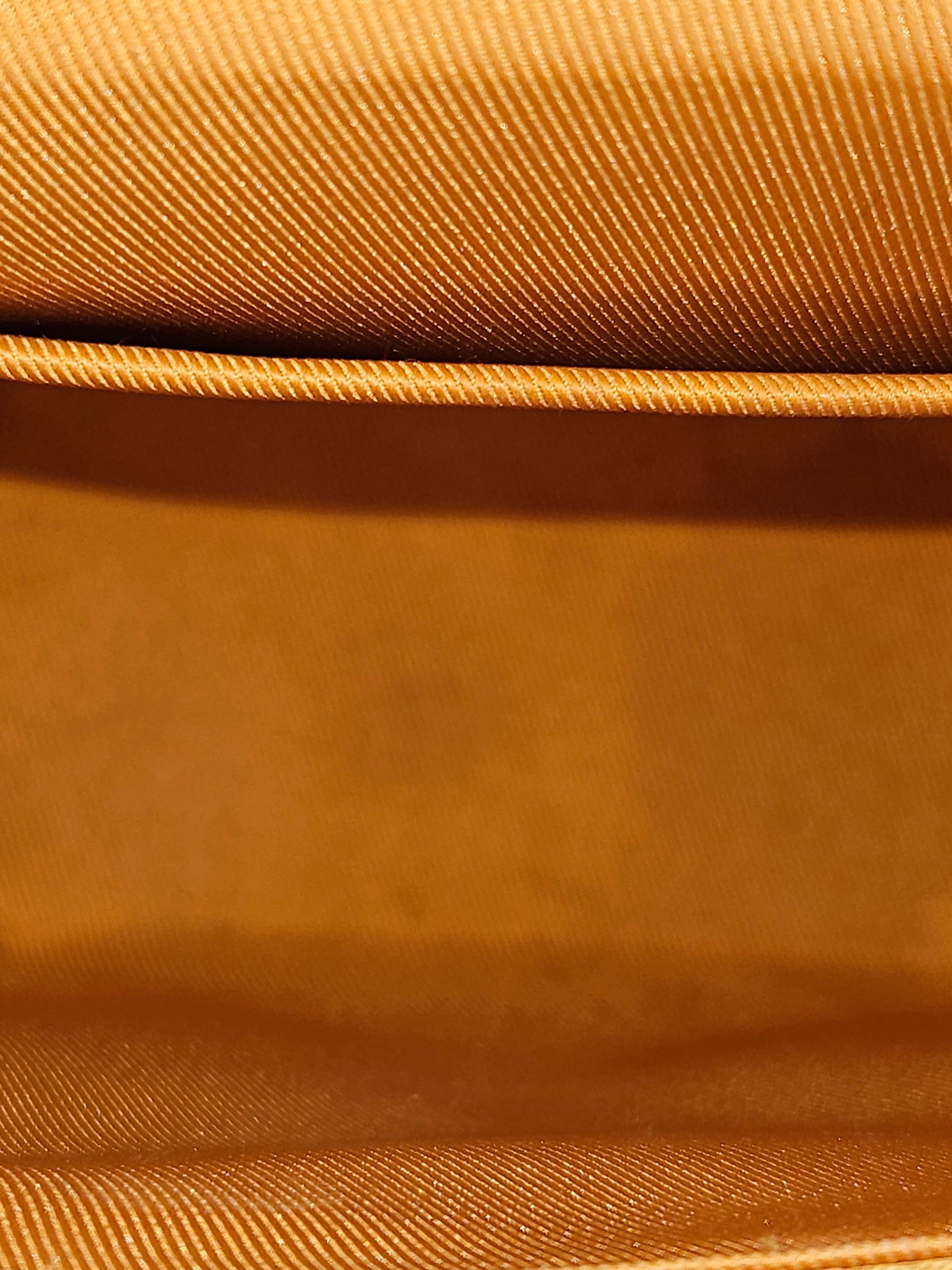 interior pocket Louis Vuitton #7 Leather Vertical Box Trunk Saffron