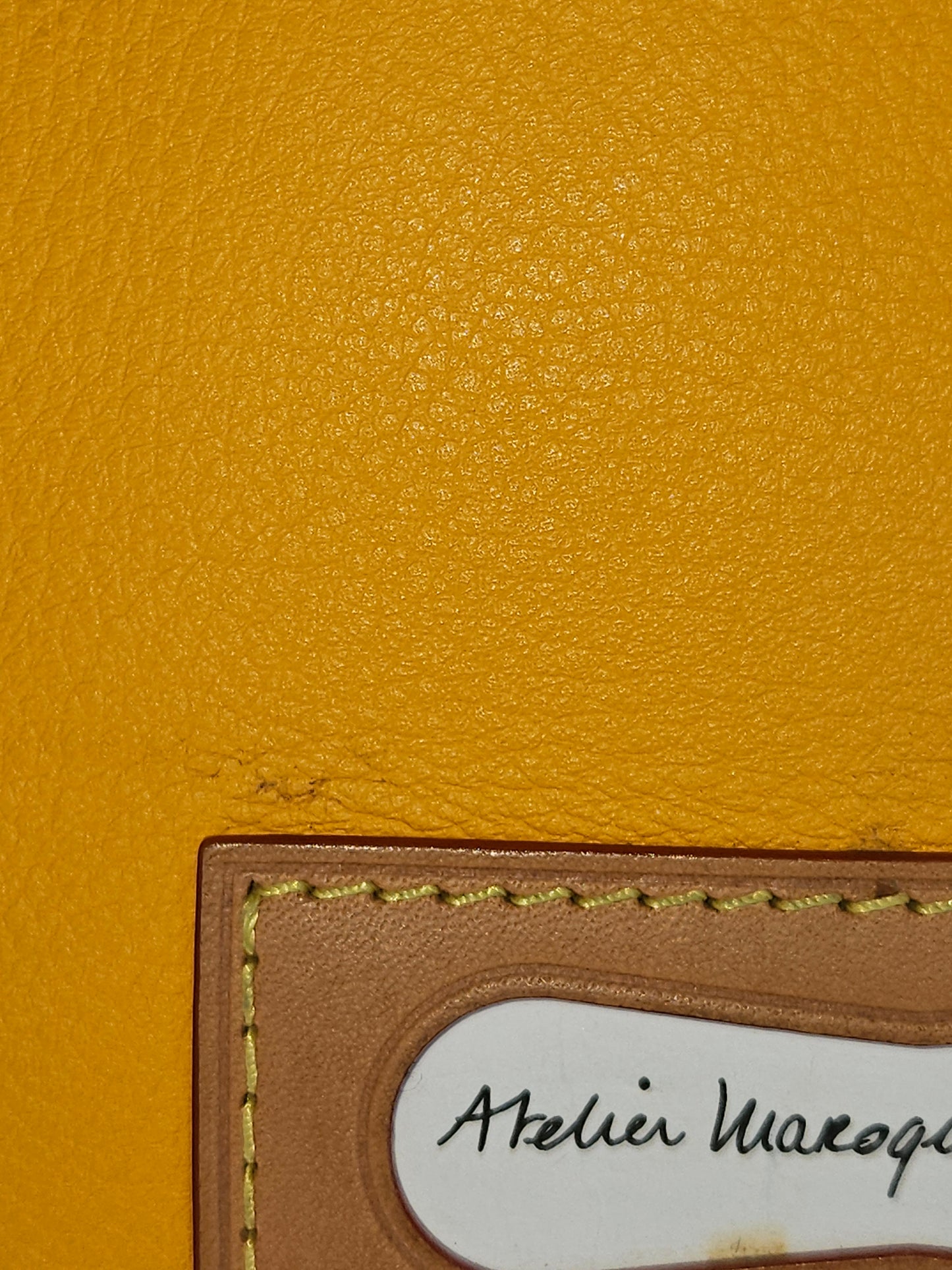 front mark Louis Vuitton #7 Leather Vertical Box Trunk Saffron