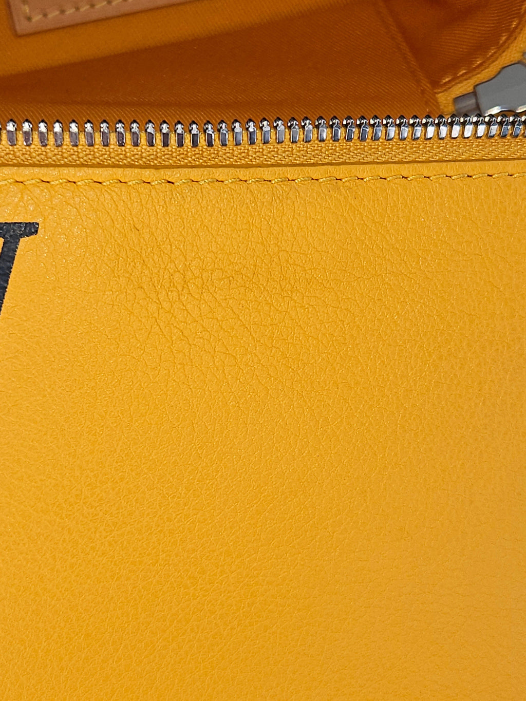 top edge Louis Vuitton #7 Leather Vertical Box Trunk Saffron