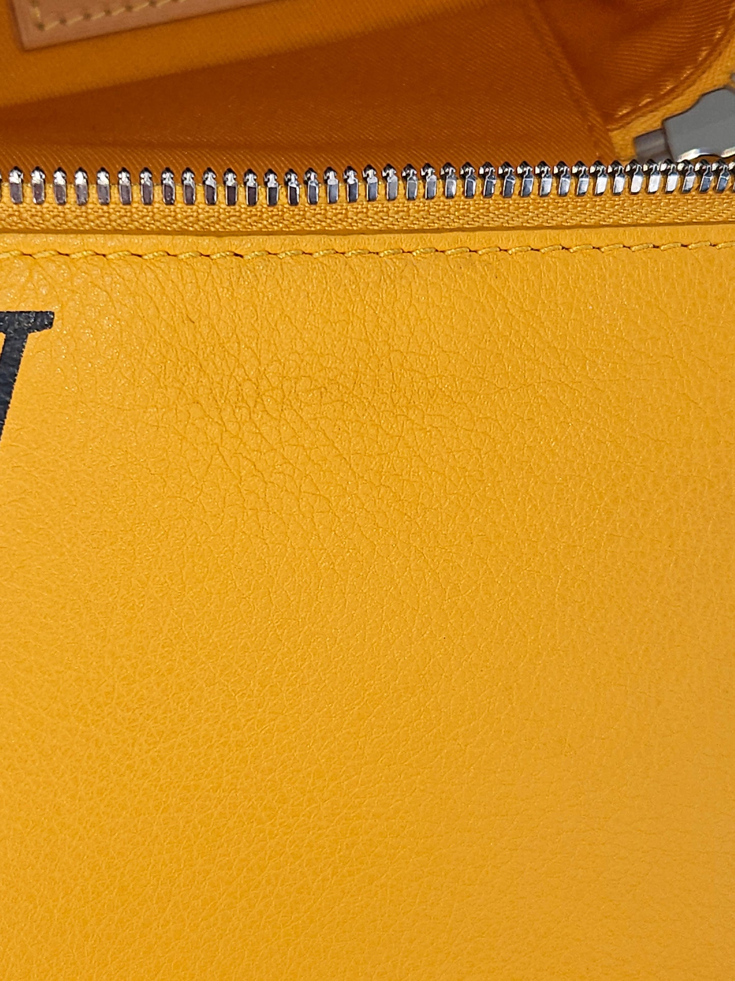 top edge Louis Vuitton #7 Leather Vertical Box Trunk Saffron