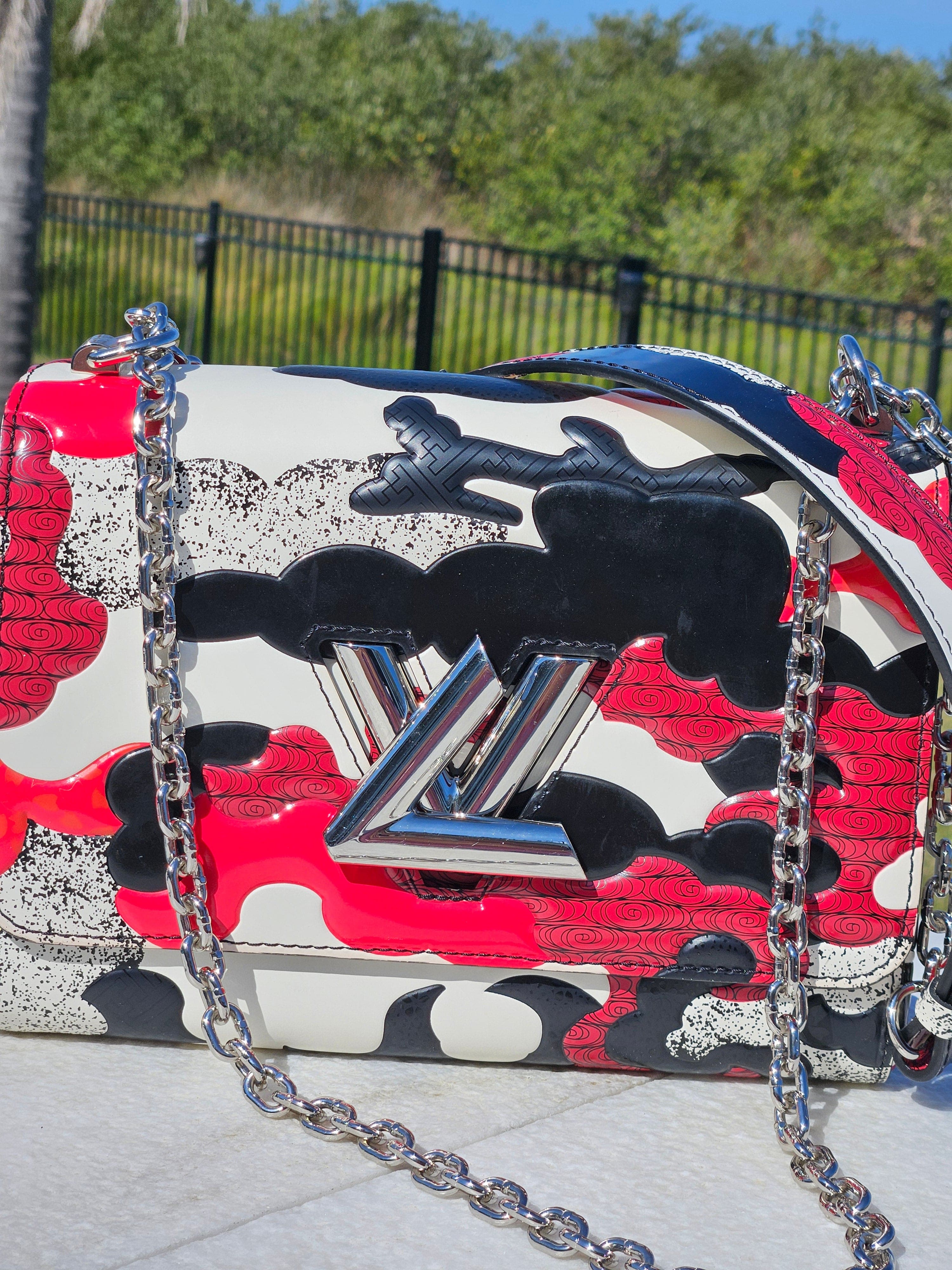 sunlight Louis Vuitton Patchwork Waves Twist MM red and black epi leather