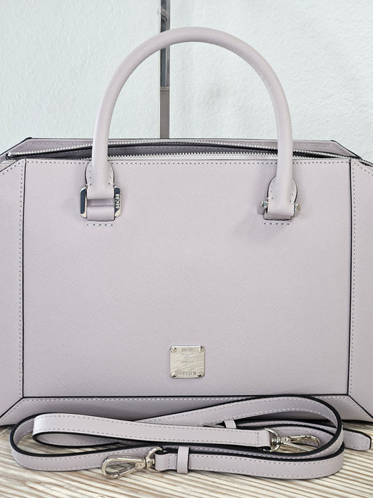 Pre-Loved MCM Nuovo Tote Medium Gull Gray