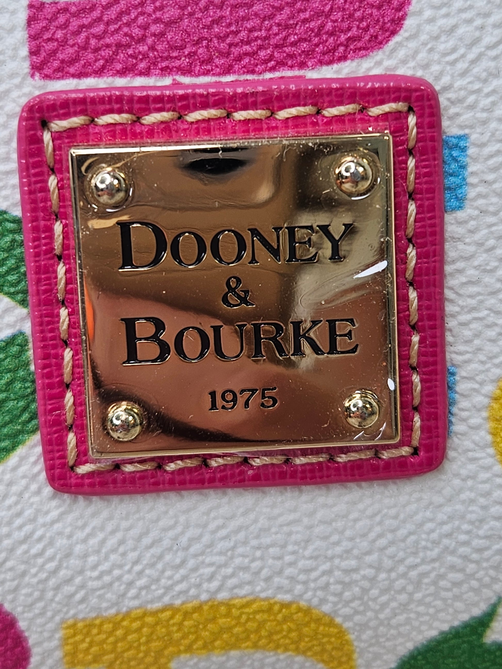 stamp Dooney & Bourke Kiley Hobo Bag Small White Multicolor 