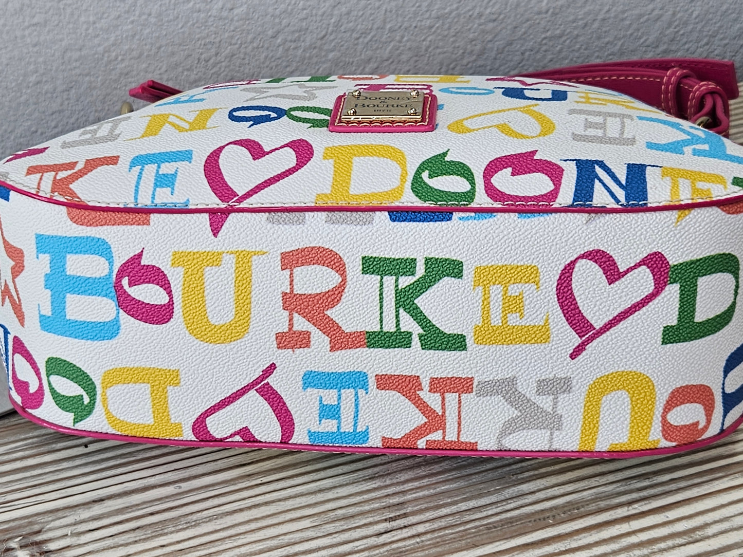 bottom Dooney & Bourke Kiley Hobo Bag Small White Multicolor 