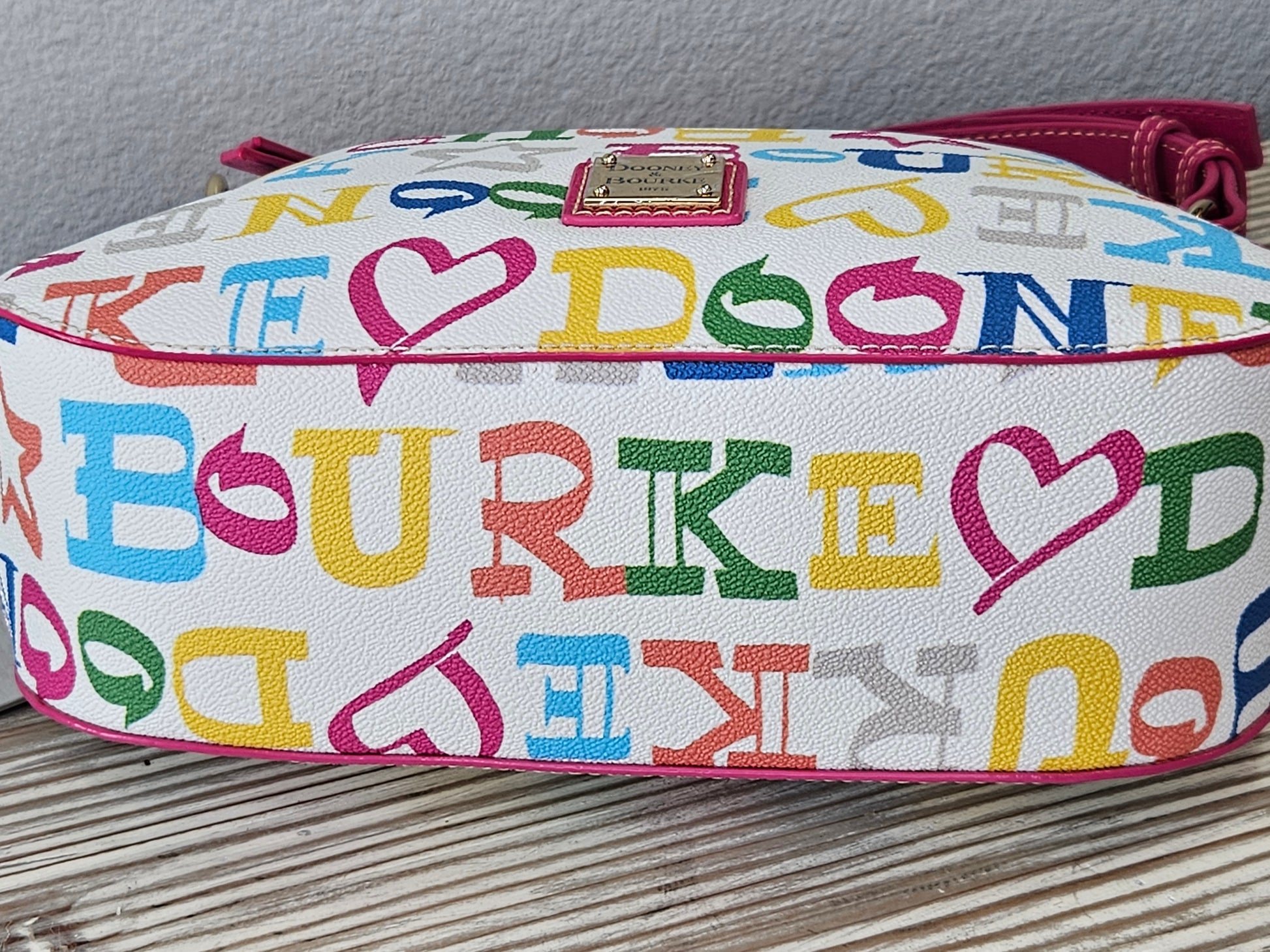 bottom Dooney & Bourke Kiley Hobo Bag Small White Multicolor 