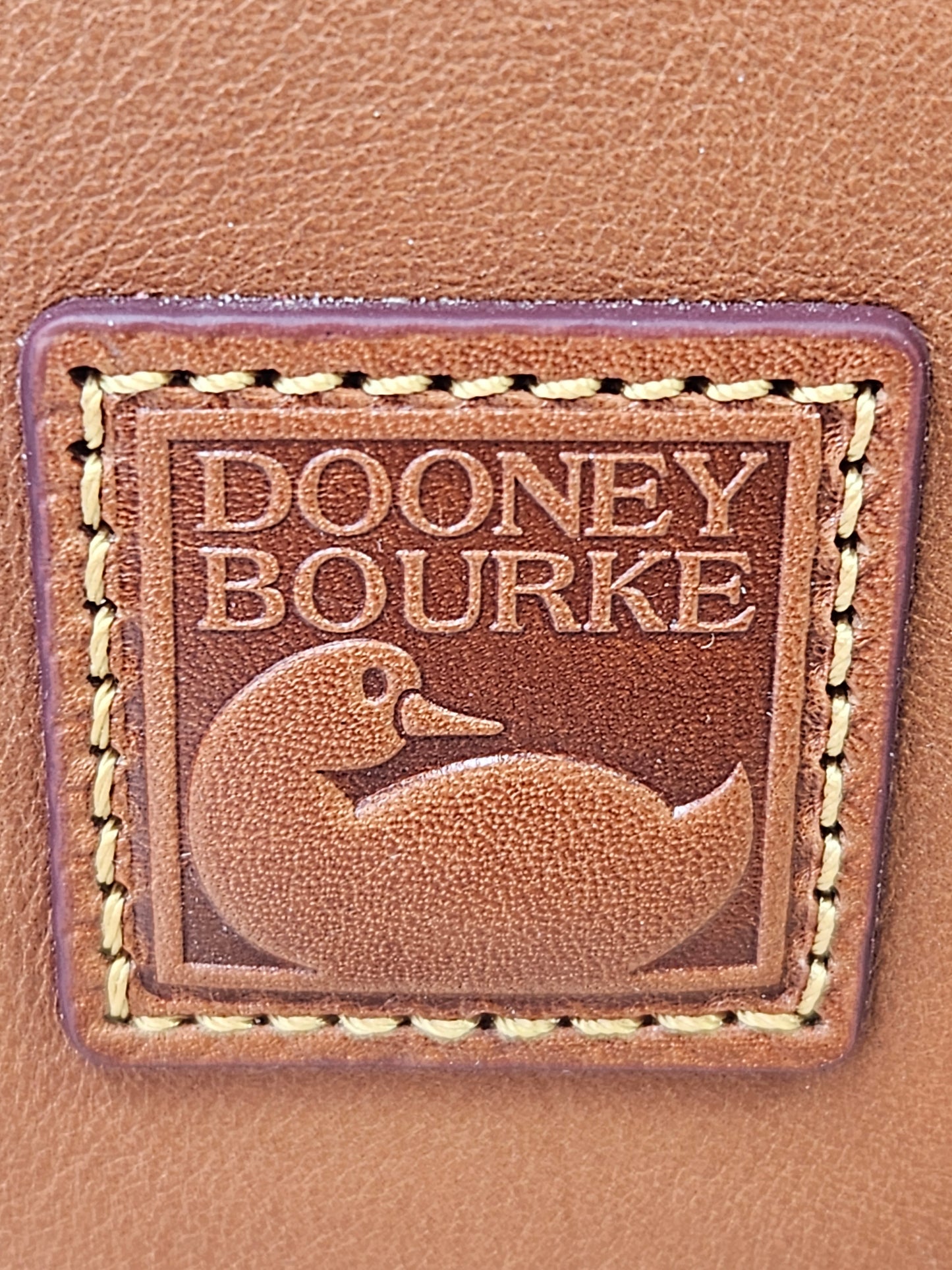 stamp Dooney & Bourke Florentine Cassidy Leather Hobo Bag Cognac Brown