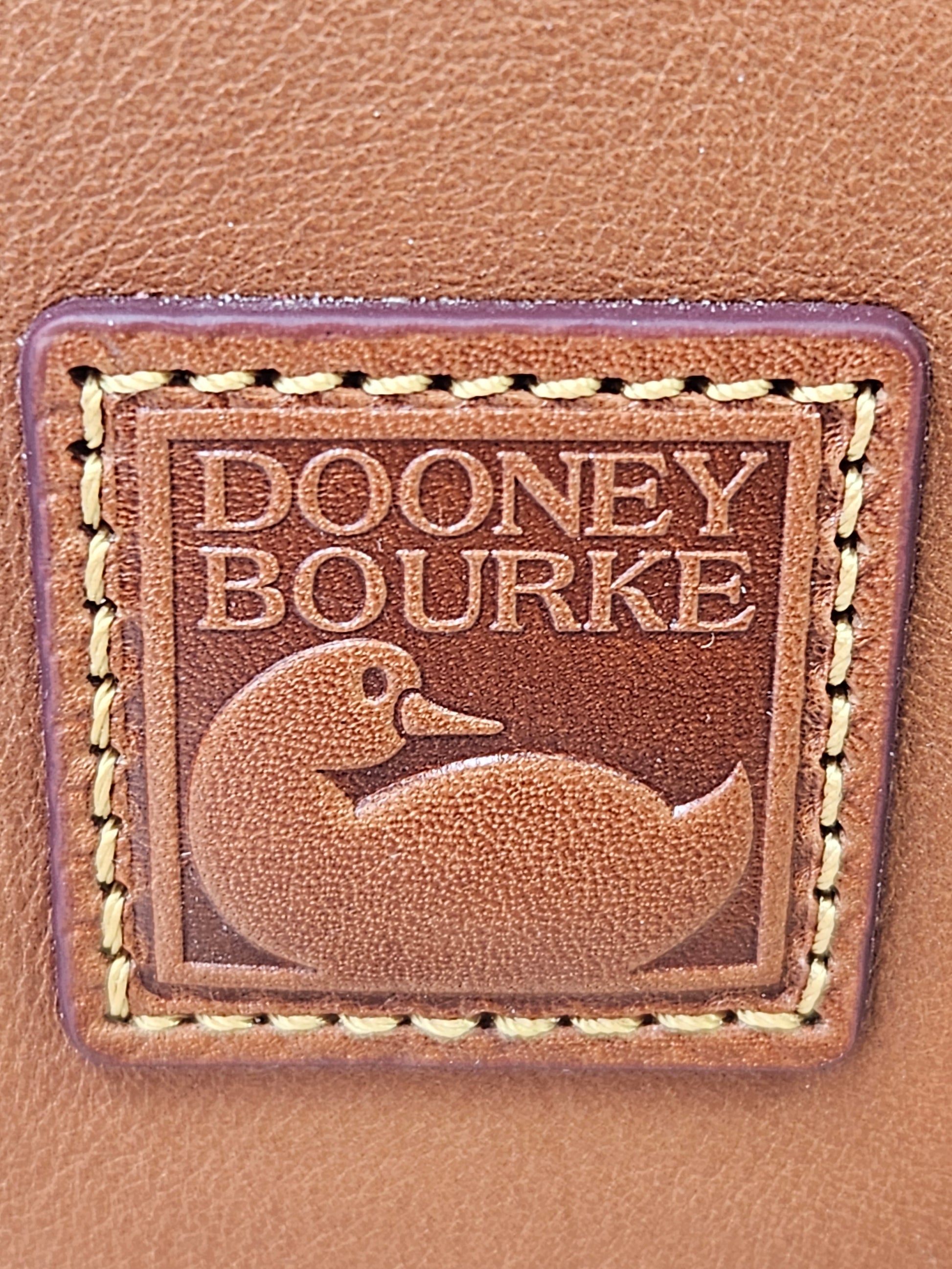 stamp Dooney & Bourke Florentine Cassidy Leather Hobo Bag Cognac Brown
