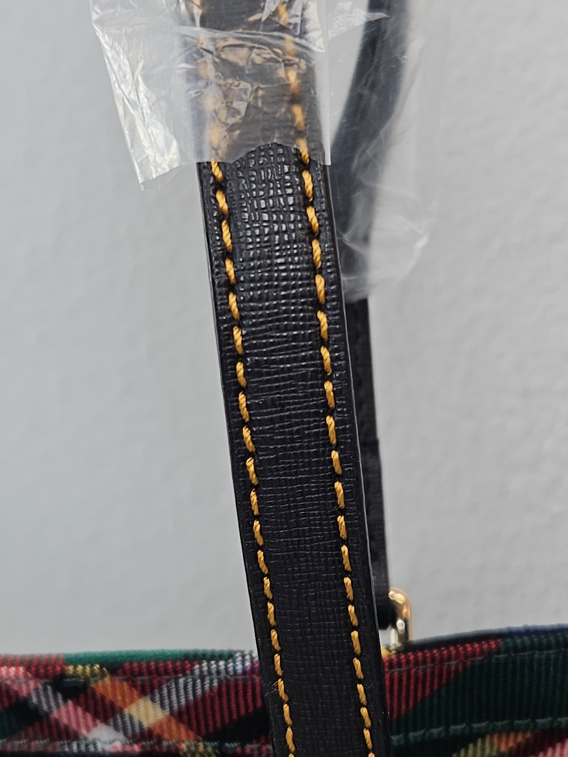 handle Dooney & Bourke Richmond Tartan Plaid black red and green