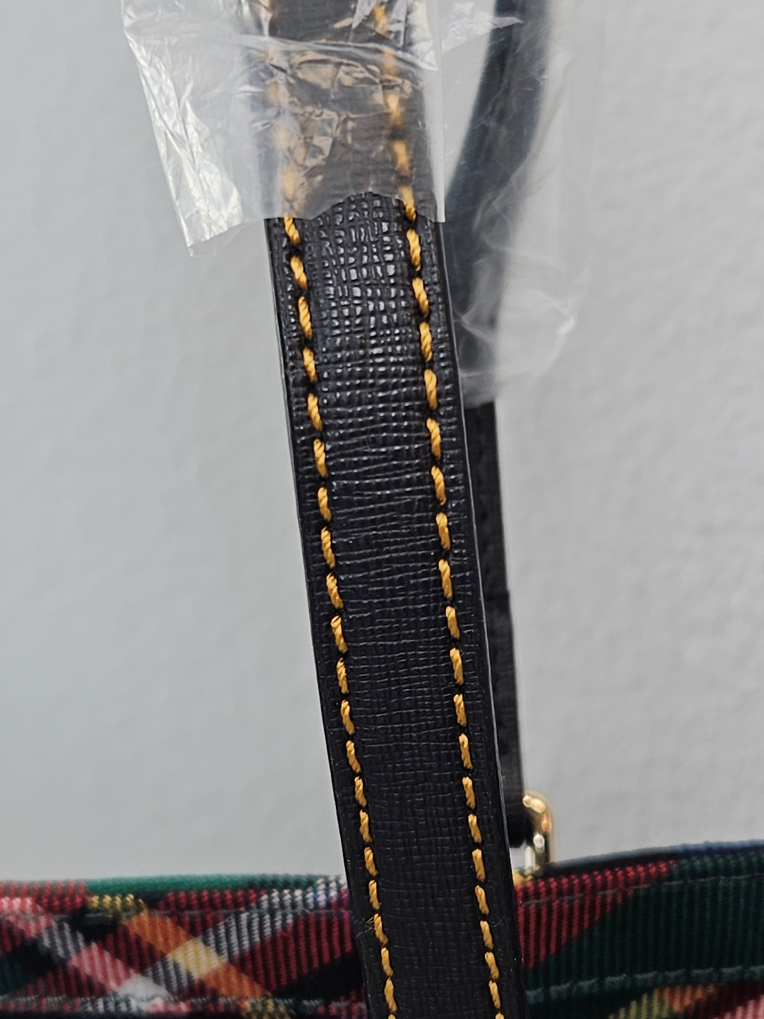 handle Dooney & Bourke Richmond Tartan Plaid black red and green