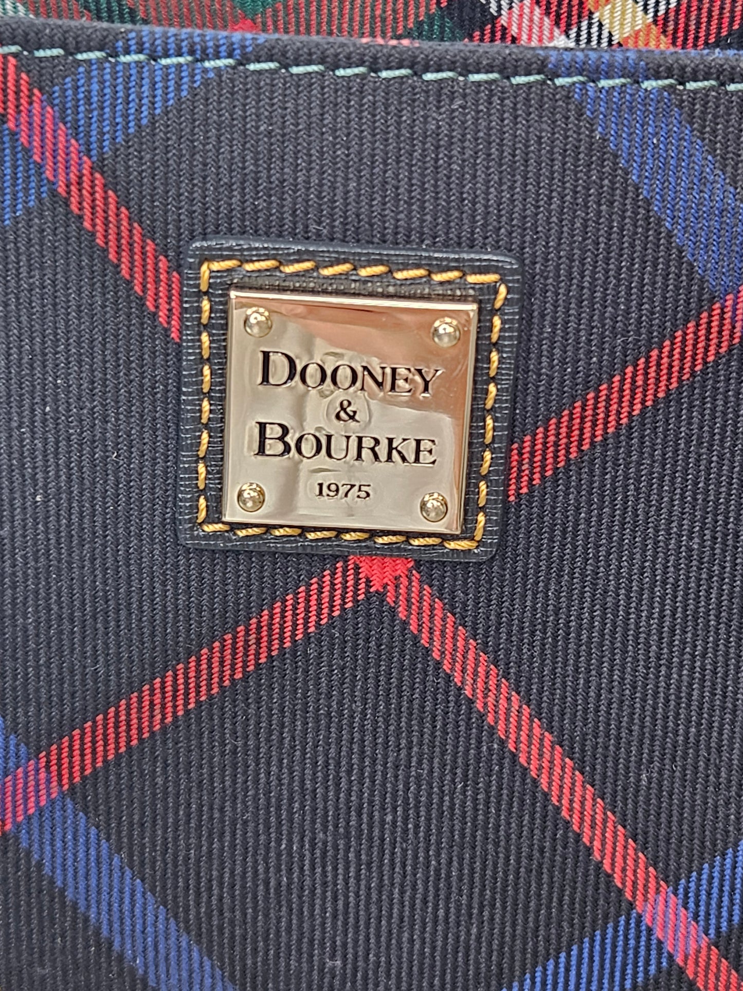 stamp Dooney & Bourke Richmond Tartan Plaid black red and green