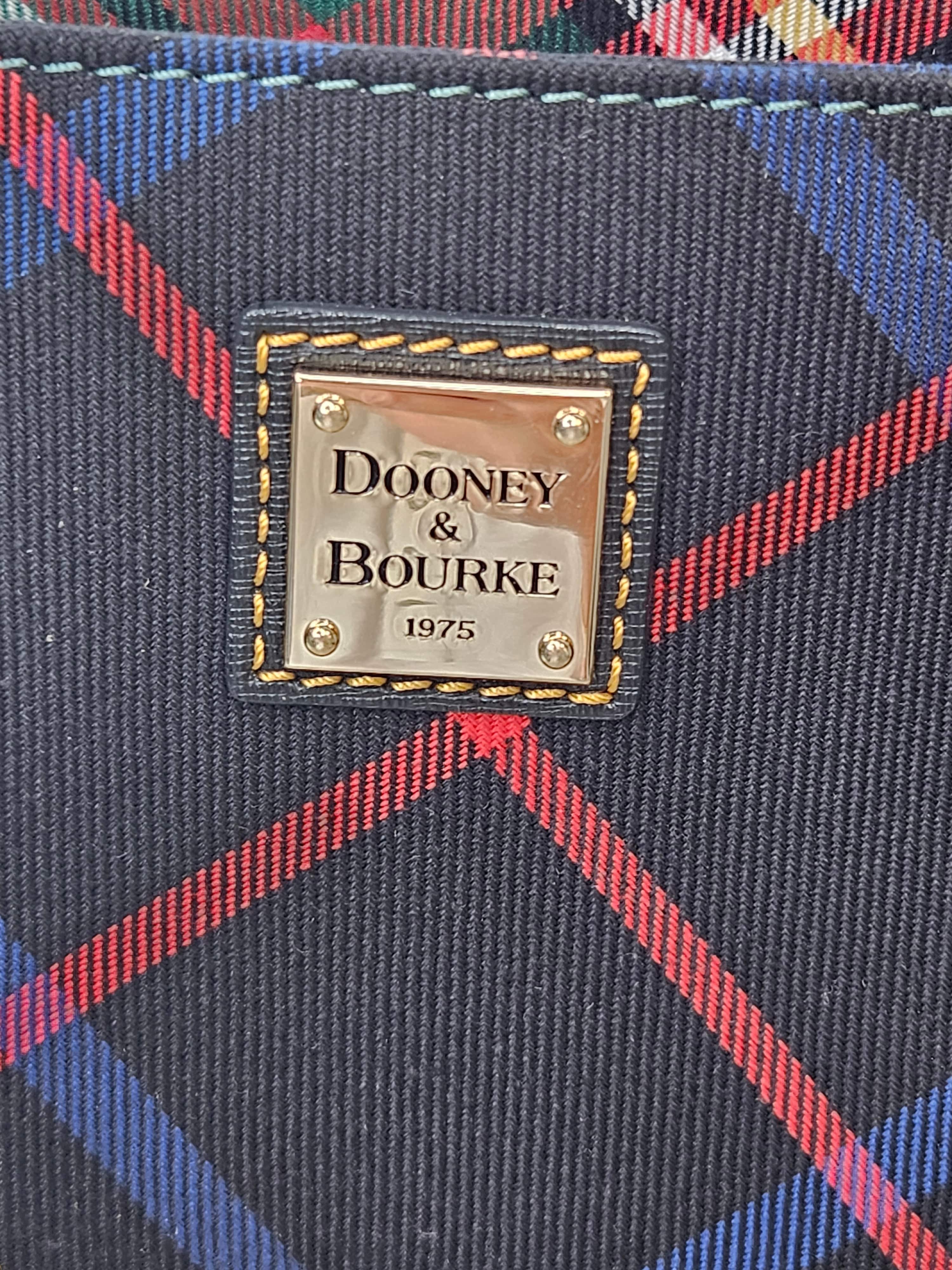 stamp Dooney & Bourke Richmond Tartan Plaid black red and green