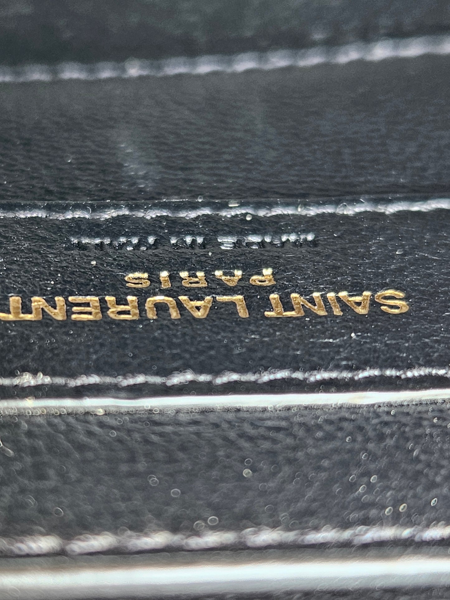 Saint Laurent Grain De Poudre Mini Classic Cassandra Top Handle Black -Pre-Owned