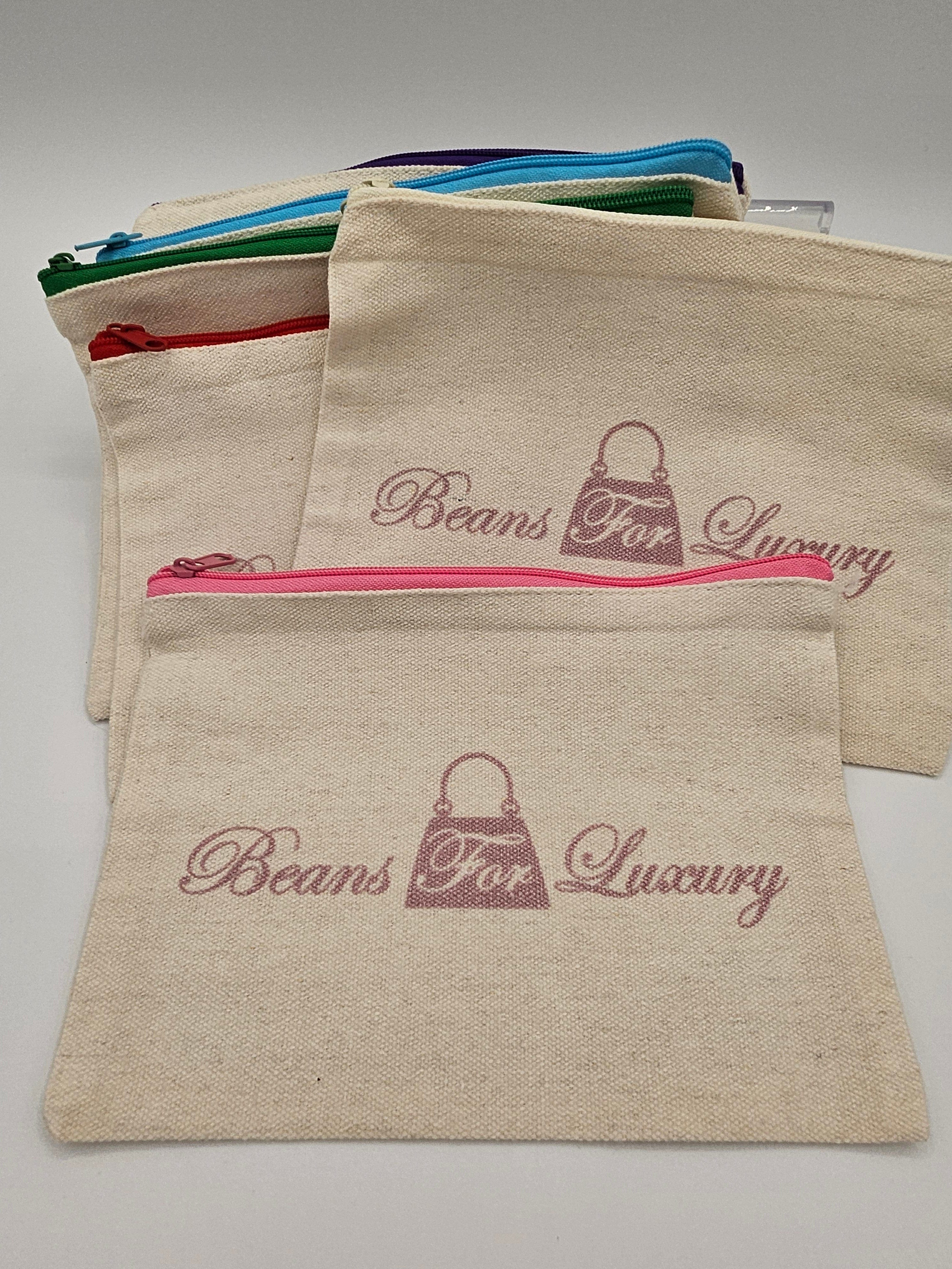 Beans For Luxury Canvas Zippered Cosmetic Bag
