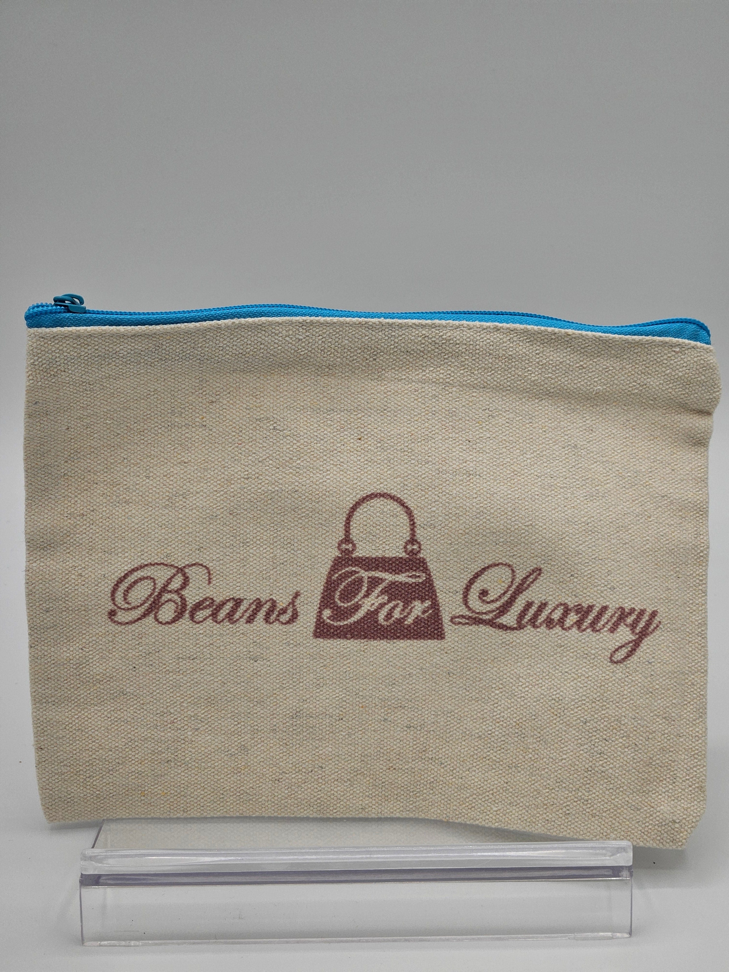 Beans For Luxury Canvas Zippered Cosmetic Bag