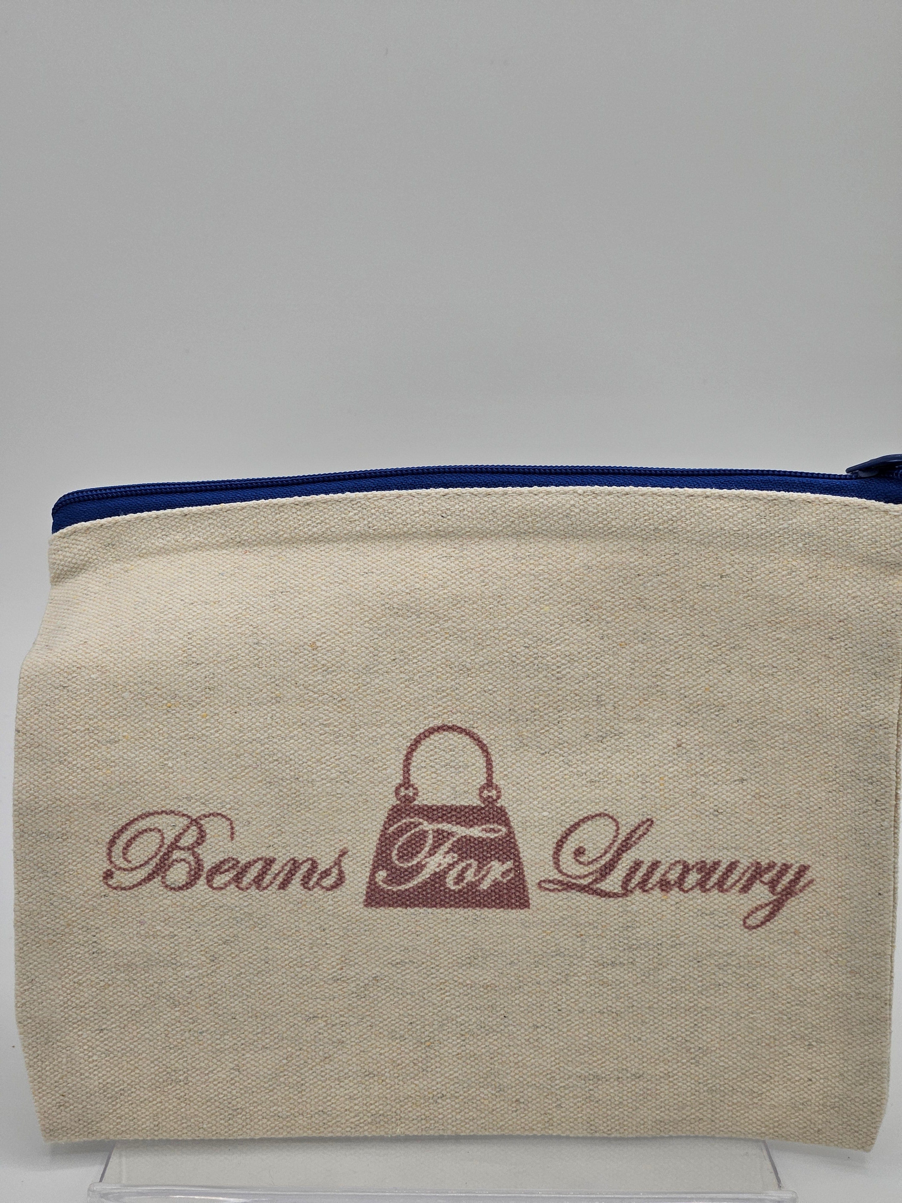 Beans For Luxury Canvas Zippered Cosmetic Bag