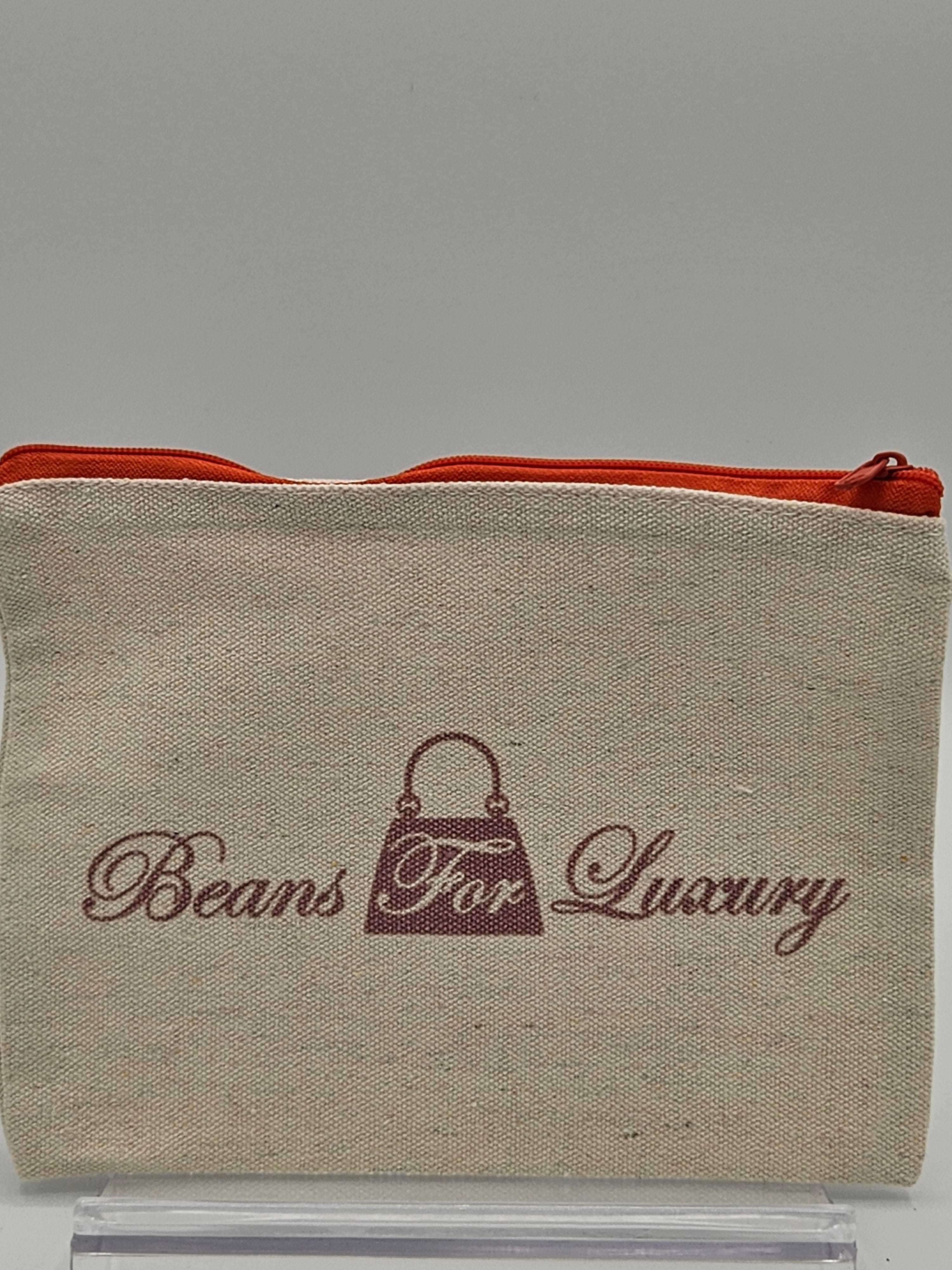 Beans For Luxury Canvas Zippered Cosmetic Bag