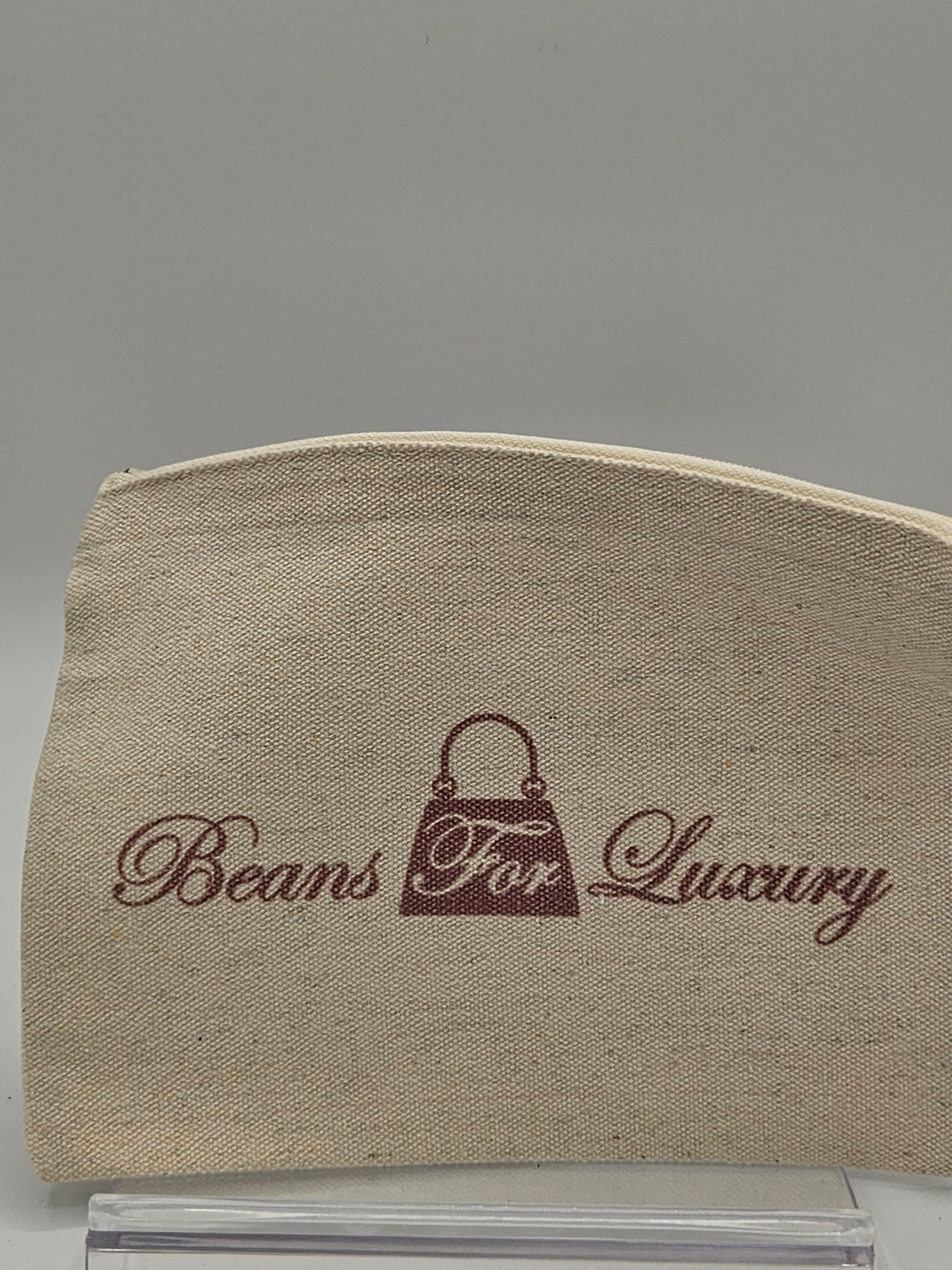 Beans For Luxury Canvas Zippered Cosmetic Bag