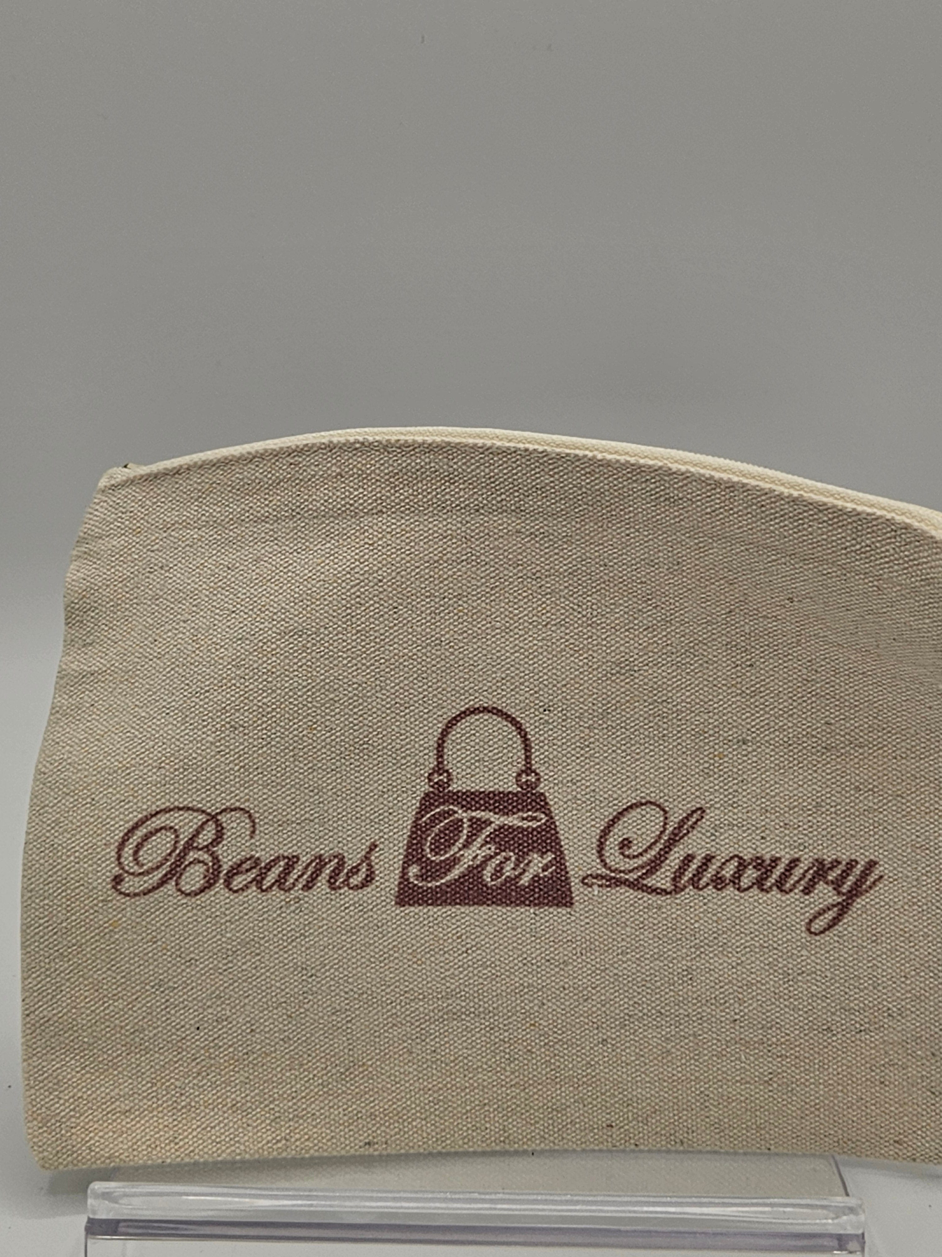 Beans For Luxury Canvas Zippered Cosmetic Bag
