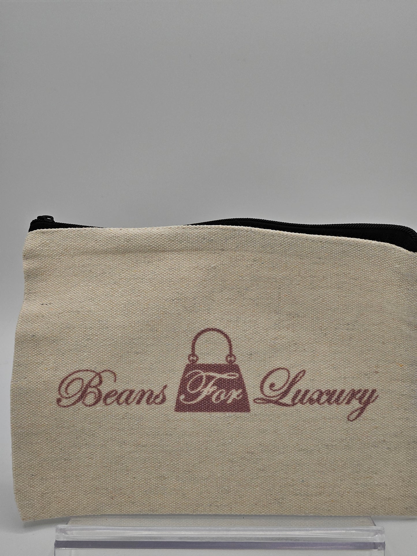 Beans For Luxury Canvas Zippered Cosmetic Bag