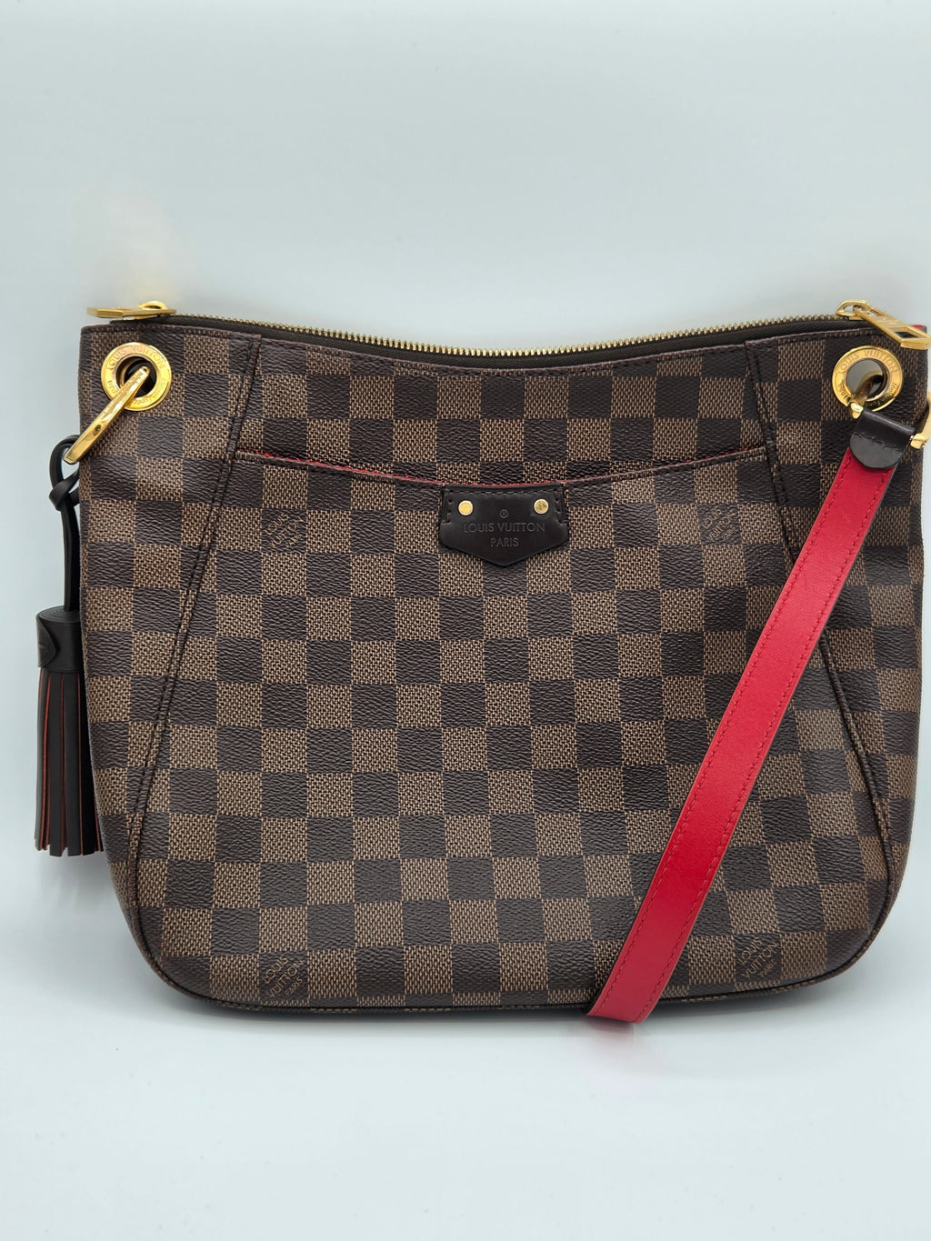 Louis Vuitton South Bank Besace – Damier Ebene Crossbody | Cherry Interior | Pre-Owned