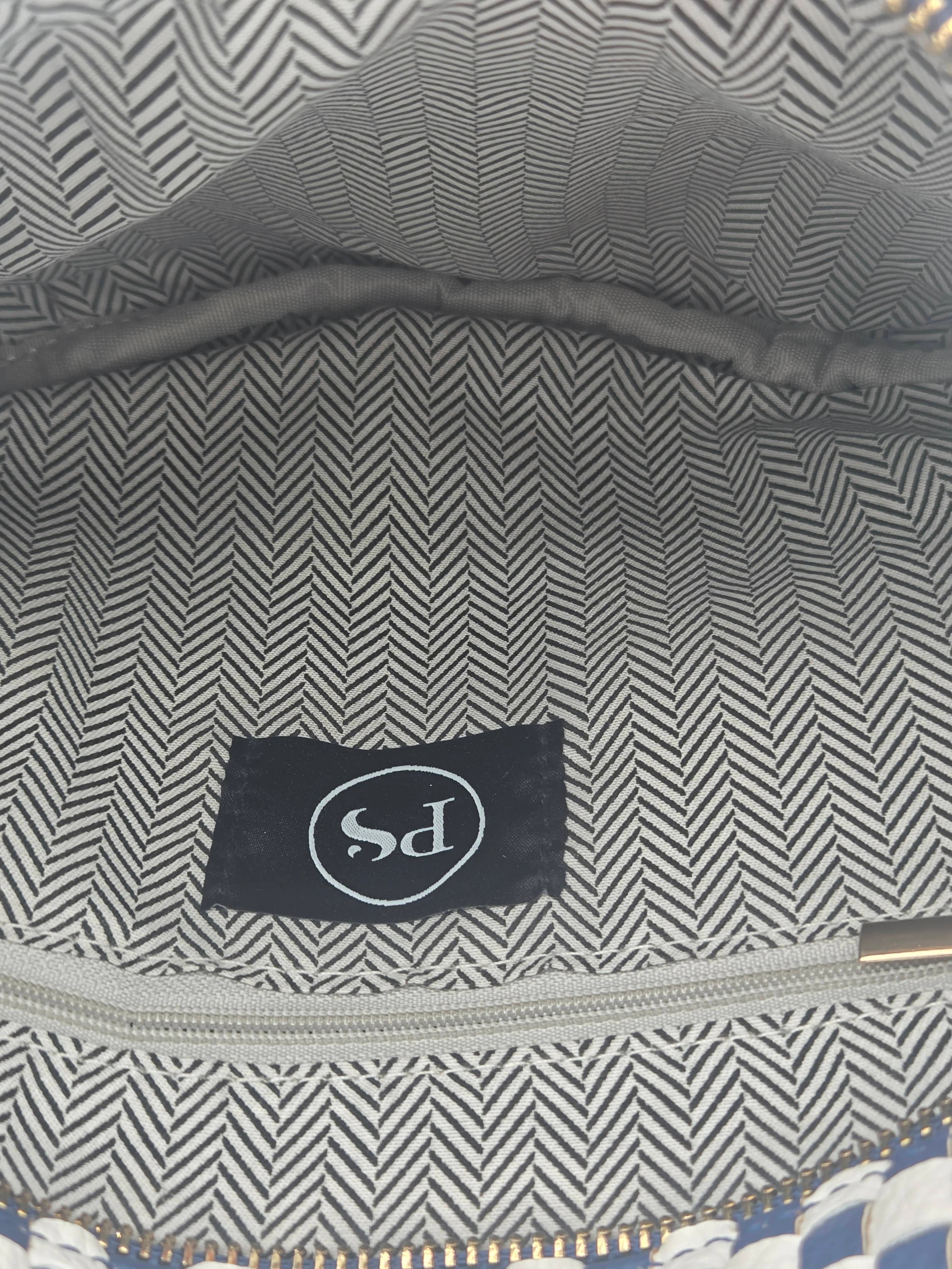 Westlyn Woven Bum Bag – Checkered Navy | Vegan Leather | New