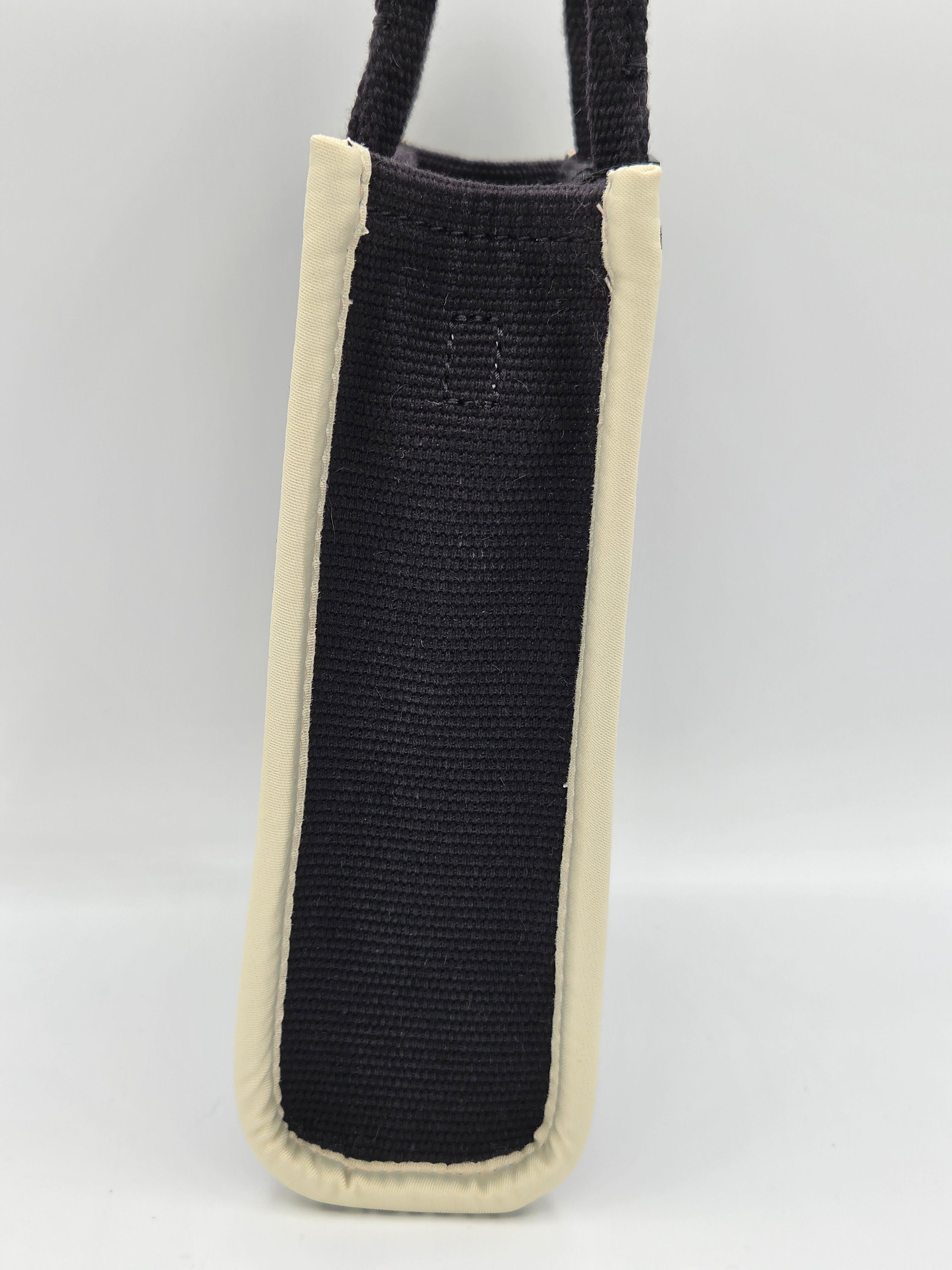 Marc Jacobs Canvas Mini Tote – Black | Structured Crossbody | Like New with Tags