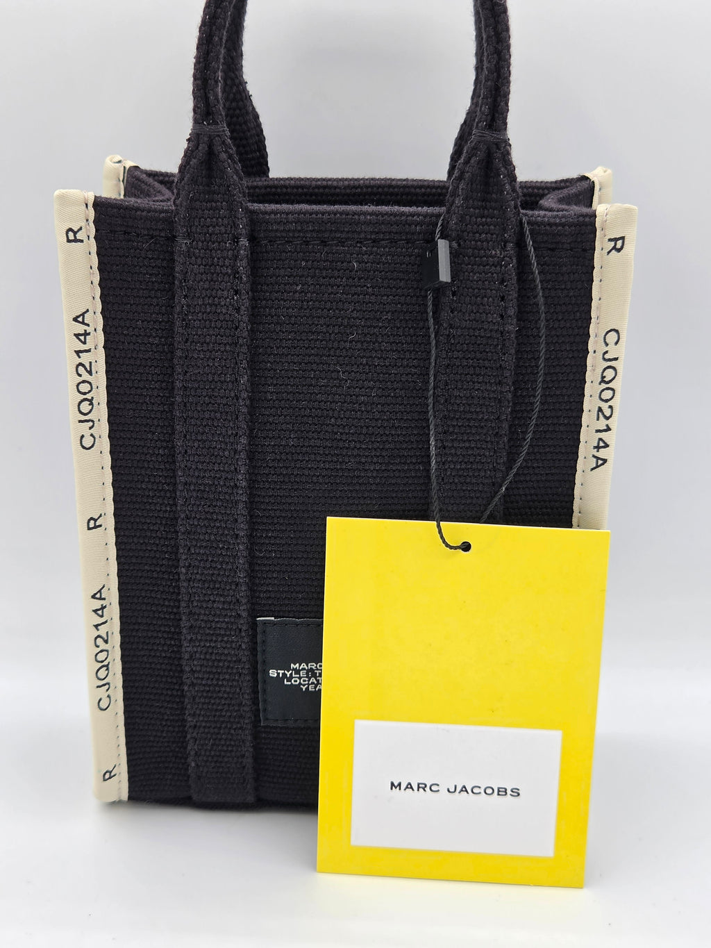 Marc Jacobs Canvas Mini Tote – Black | Structured Crossbody | Like New with Tags