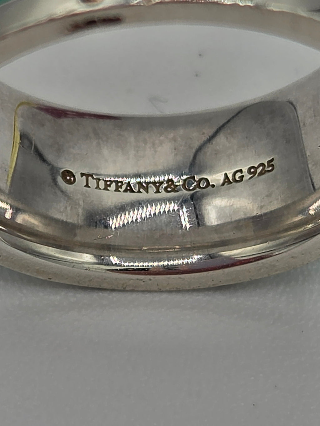 Tiffany & Co. Enamel Heart Band Ring – Sterling Silver | Tiffany Blue | Size 5 | Pre-Owned
