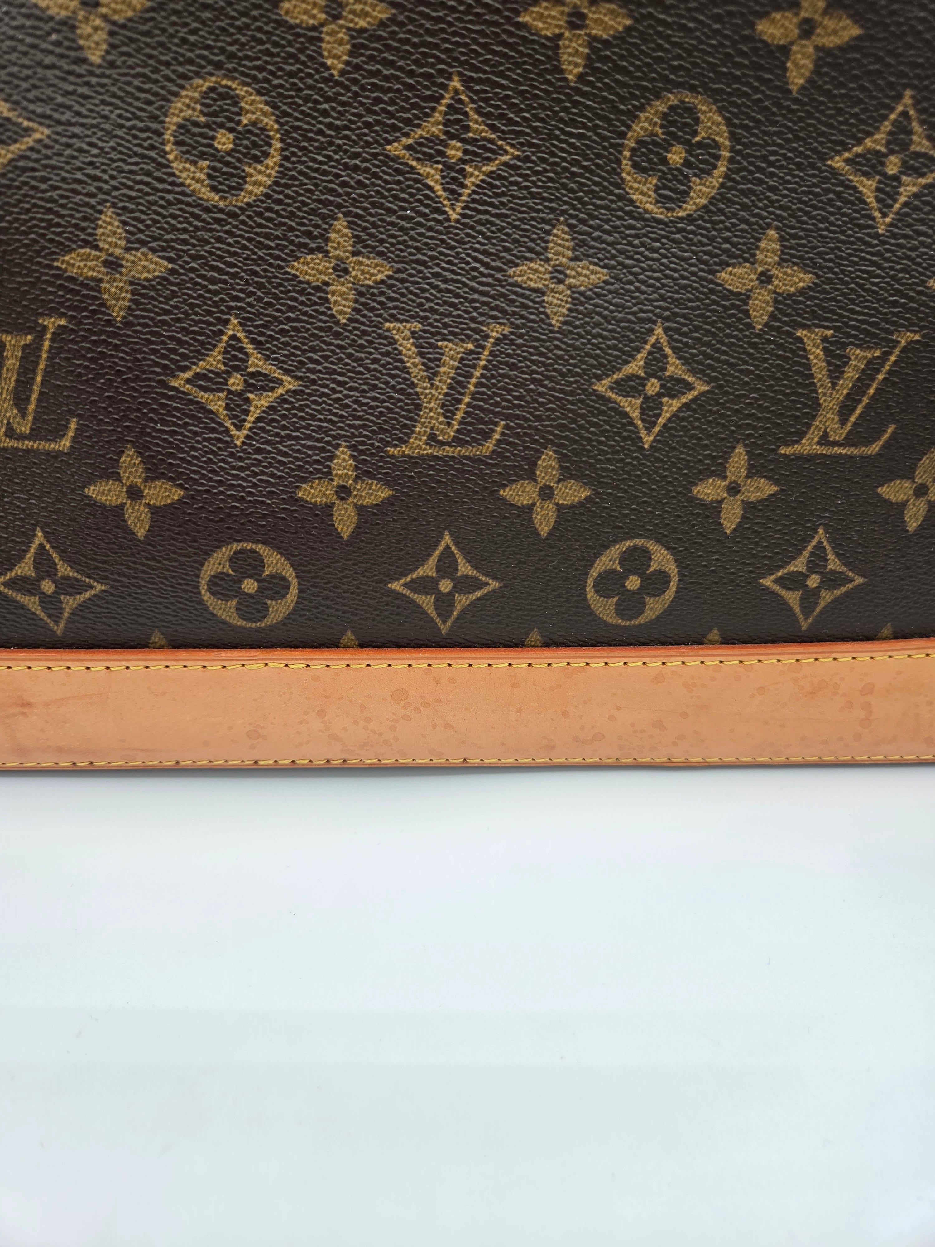 Louis Vuitton monogram pattern on a product with a white background